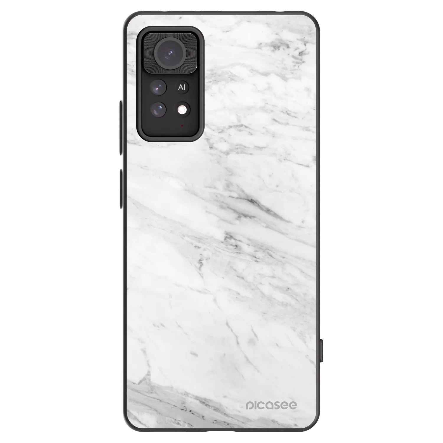 Picasee husă neagră din silicon pentru Xiaomi Redmi Note 11 Pro - White marble