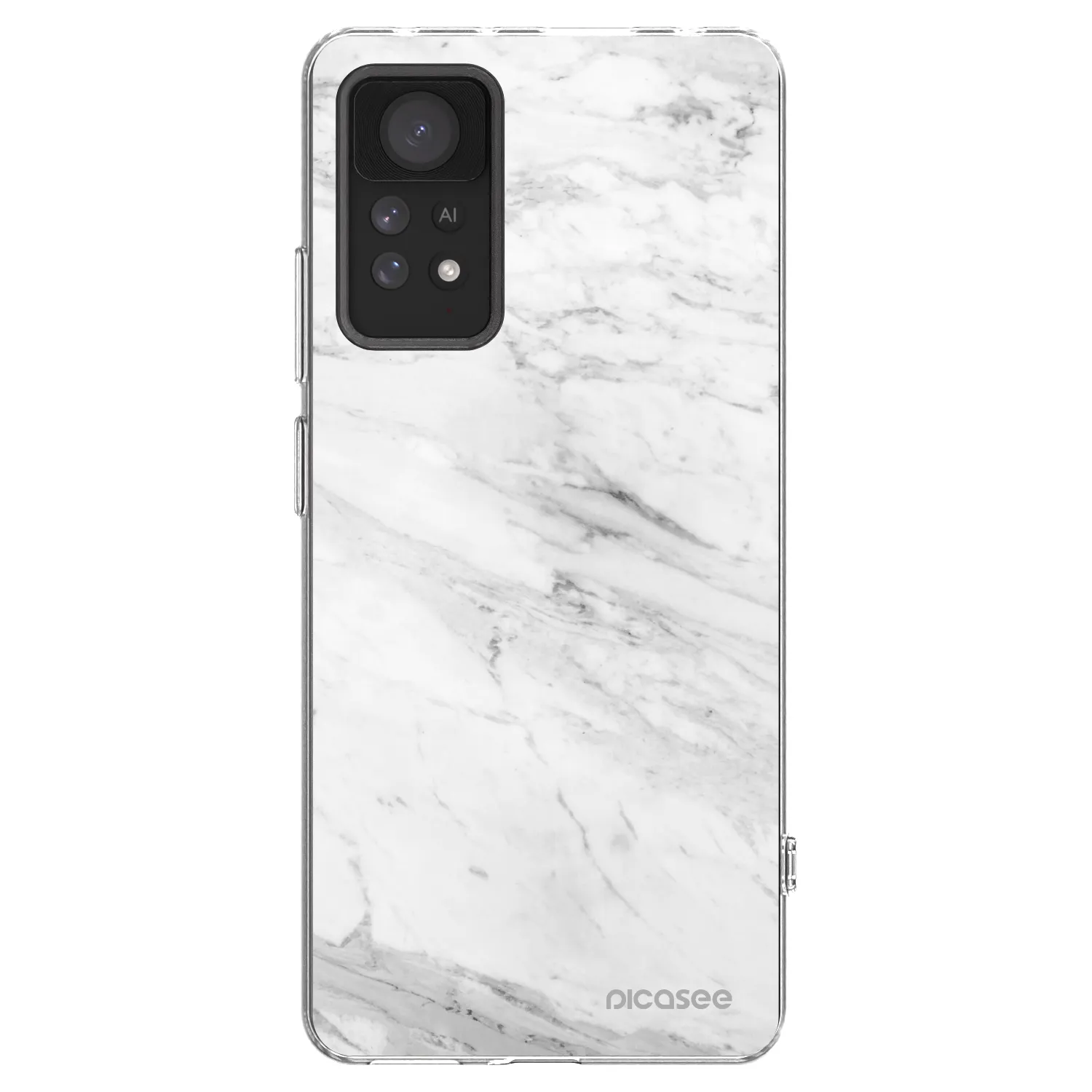 Picasee husă transparentă din silicon pentru Xiaomi Redmi Note 11 Pro - White marble