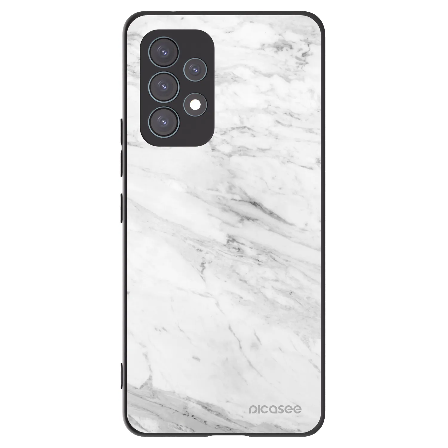 Picasee husă neagră din silicon pentru Samsung Galaxy A53 5G A536 - White marble