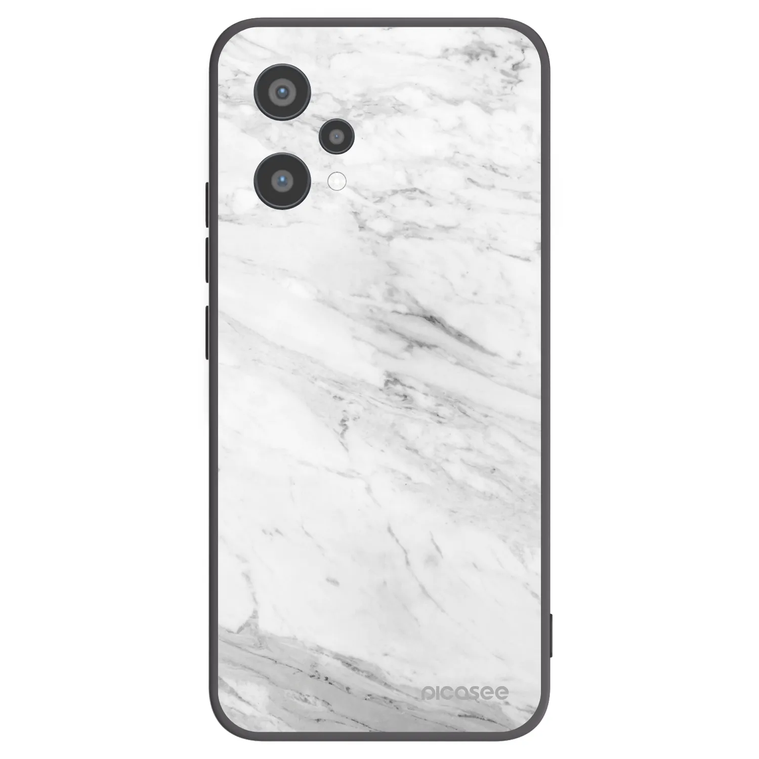 Picasee husă neagră din silicon pentru Realme 9 Pro 5G - White marble