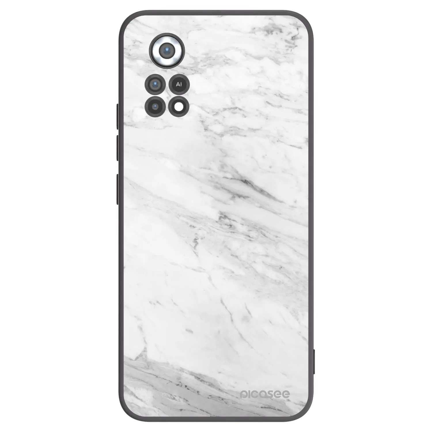 Picasee husă neagră din silicon pentru Xiaomi Poco X4 Pro 5G - White marble