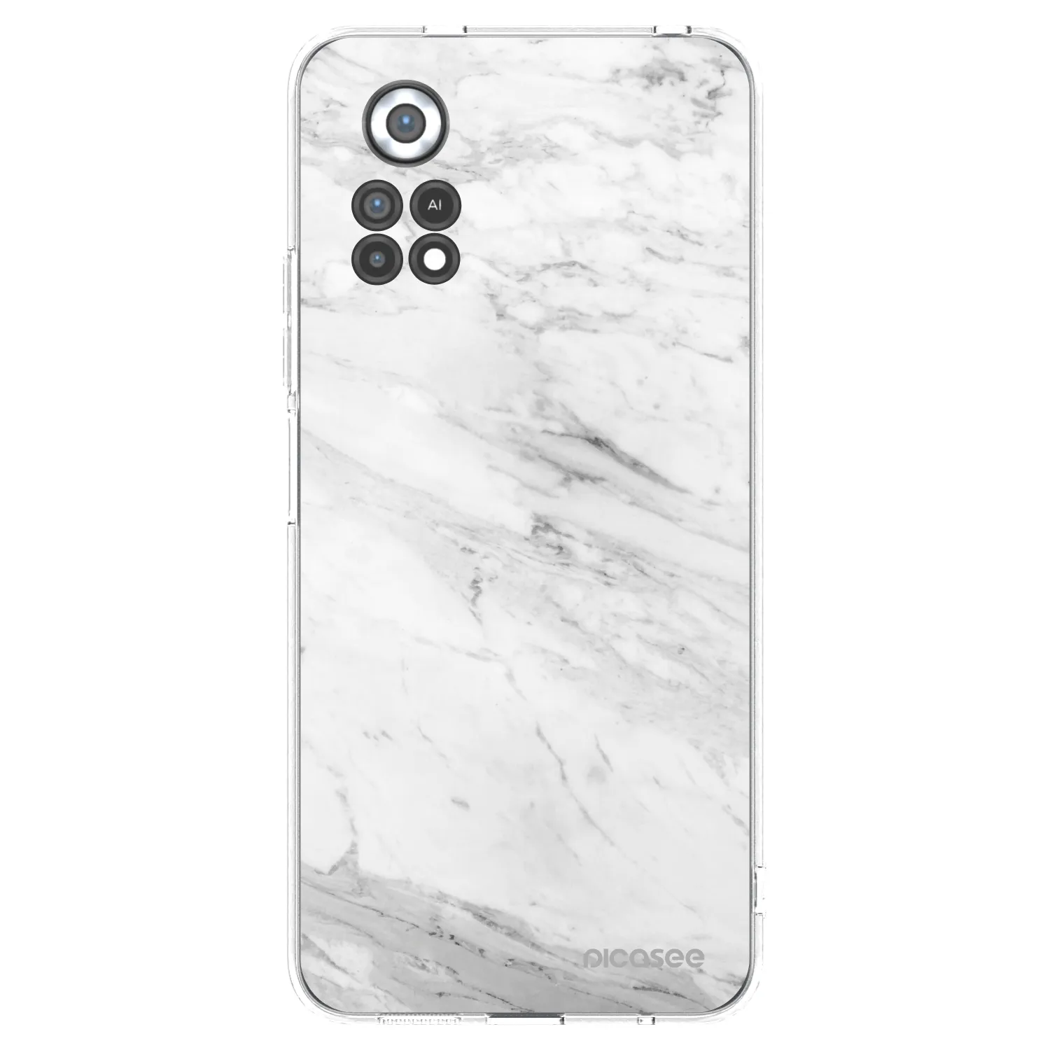 Picasee husă transparentă din silicon pentru Xiaomi Poco X4 Pro 5G - White marble
