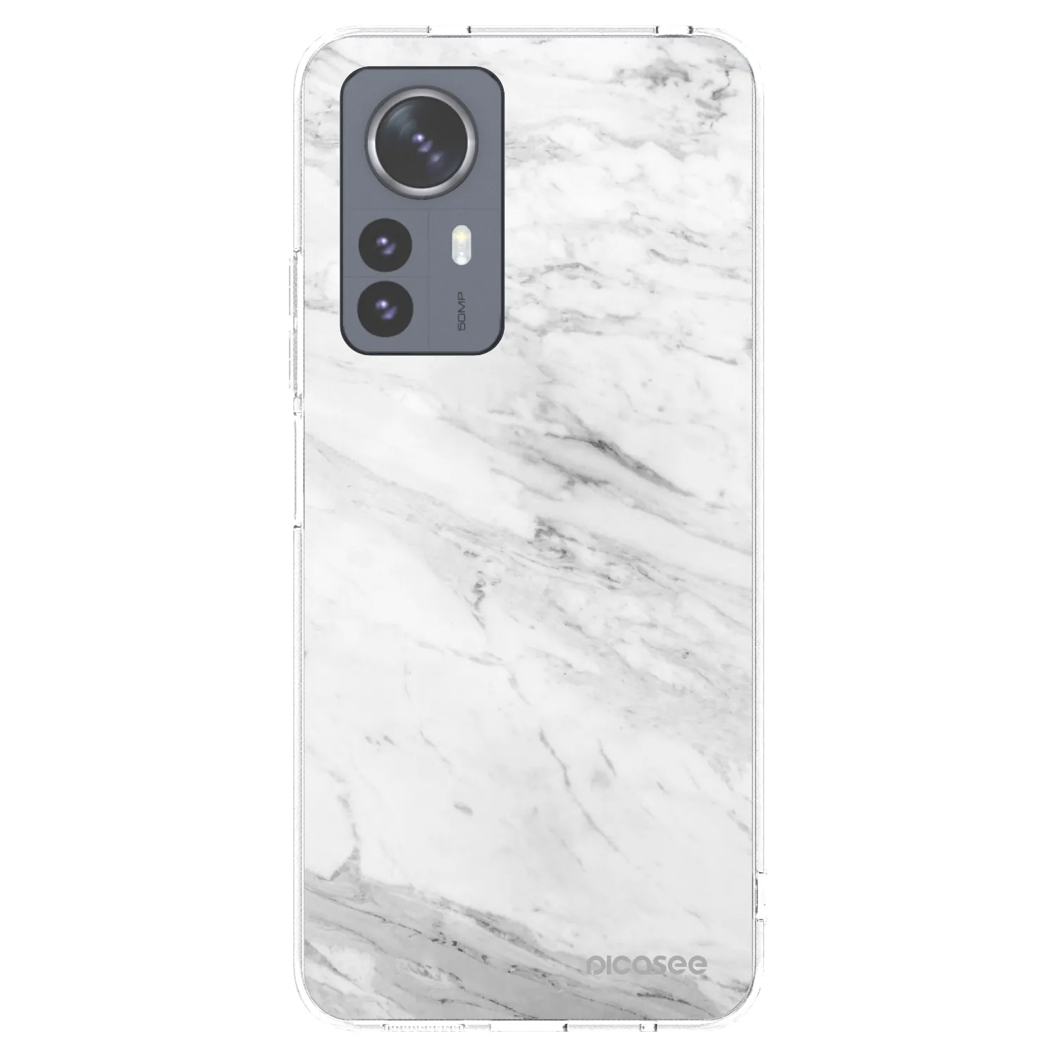 Picasee husă transparentă din silicon pentru Xiaomi 12 Pro - White marble