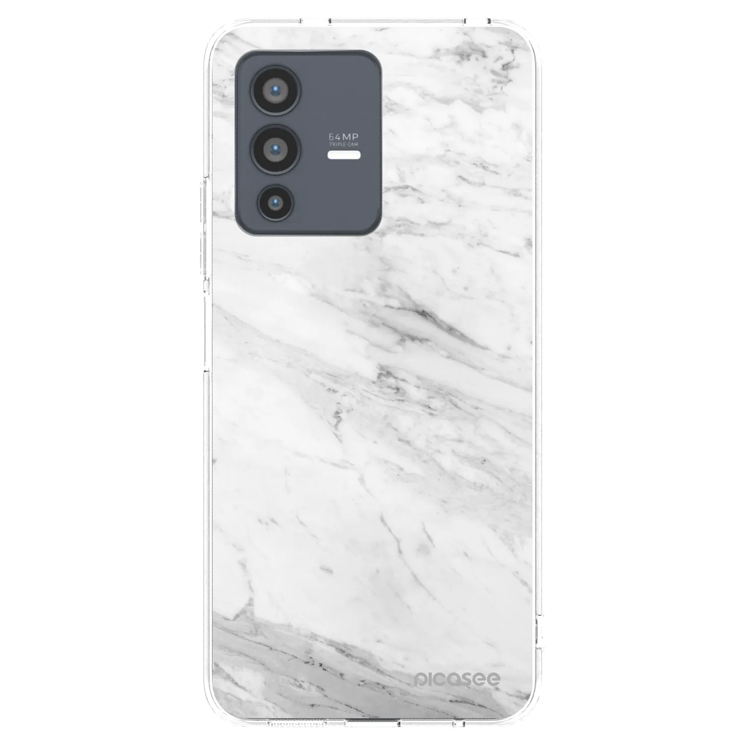Picasee husă transparentă din silicon pentru Vivo V23 5G - White marble
