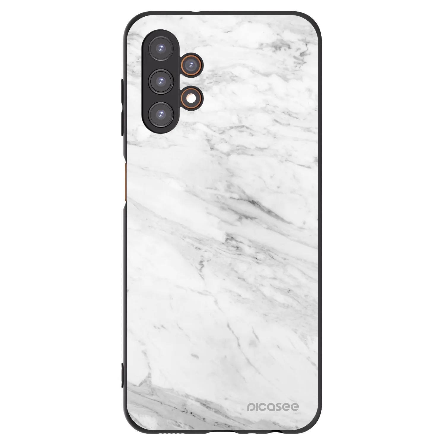Picasee husă neagră din silicon pentru Samsung Galaxy A13 4G A135 - White marble
