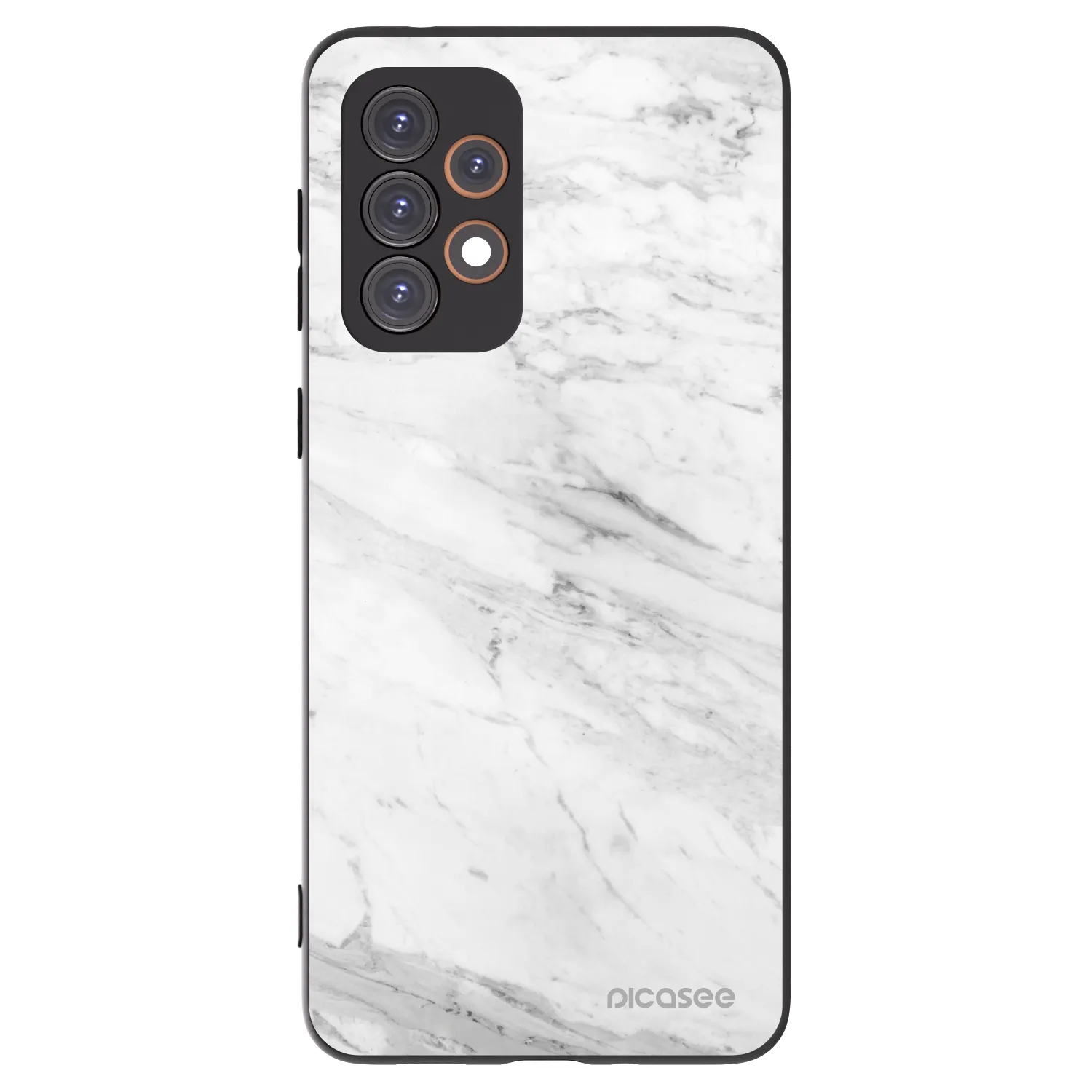 Picasee husă neagră din silicon pentru Samsung Galaxy A33 5G A336 - White marble