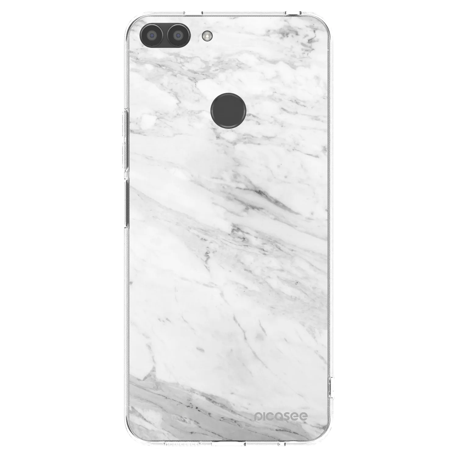 Picasee husă transparentă din silicon pentru Huawei P Smart - White marble