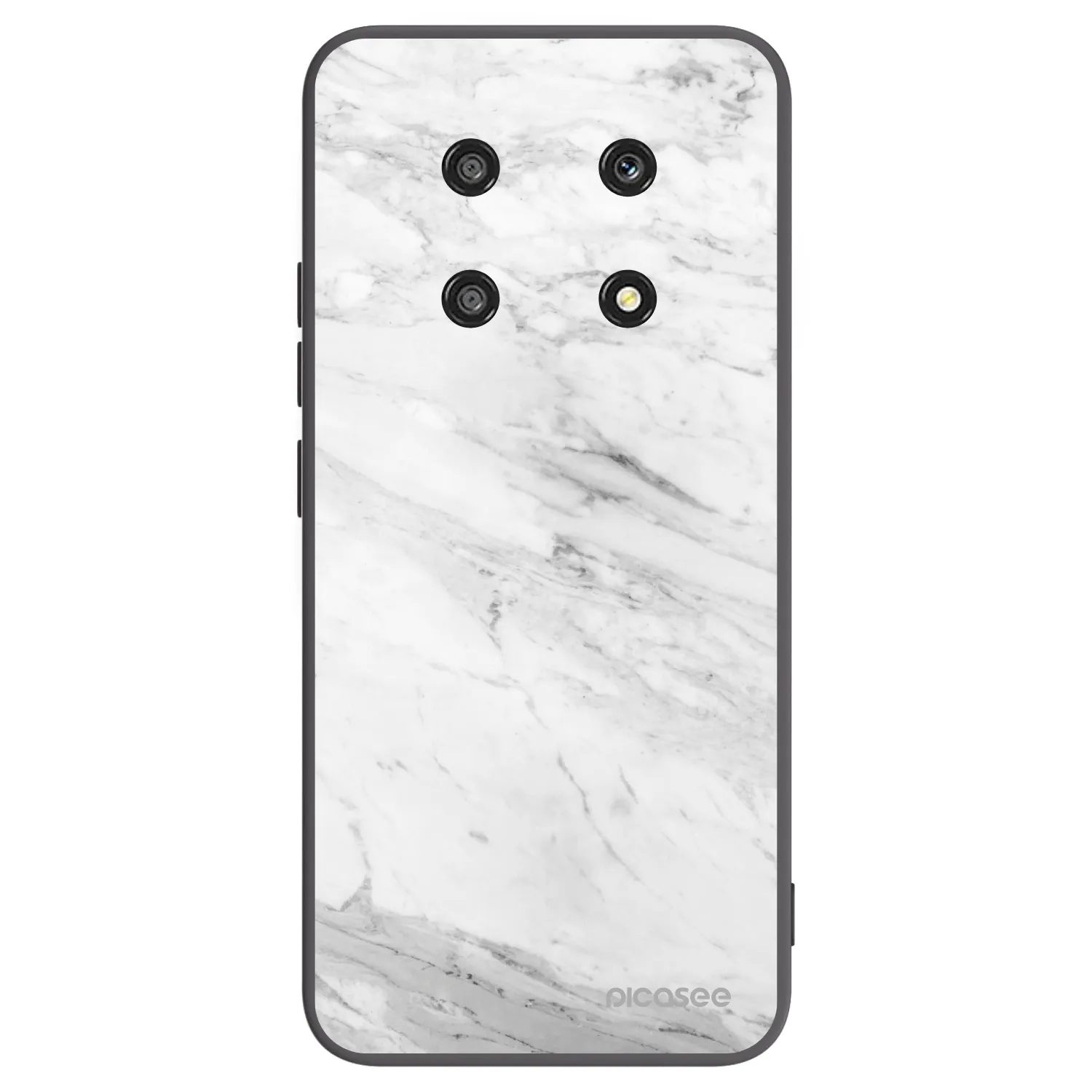 Picasee husă neagră din silicon pentru Honor Magic4 Lite 5G - White marble