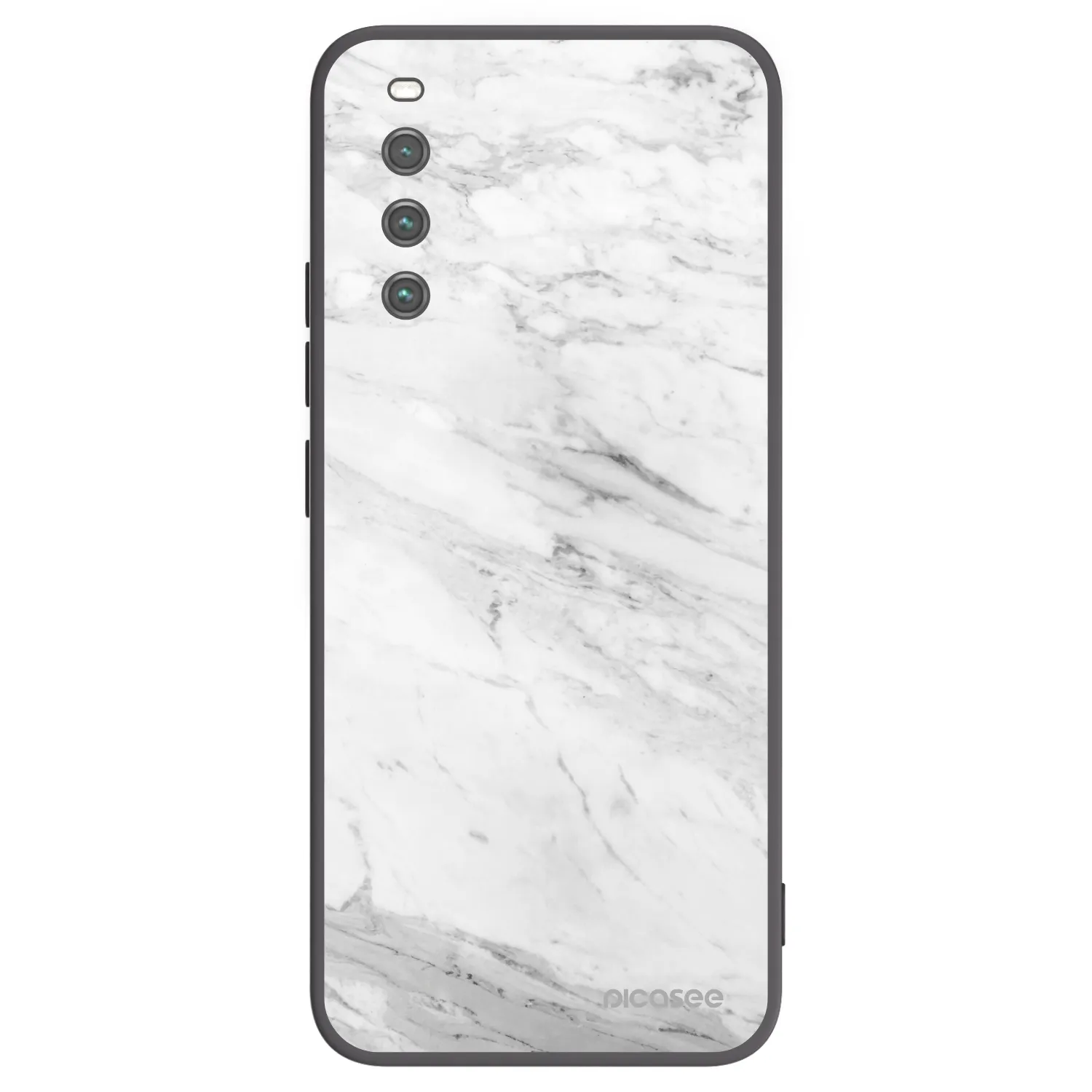 Picasee husă neagră din silicon pentru Sony Xperia 10 IV 5G - White marble