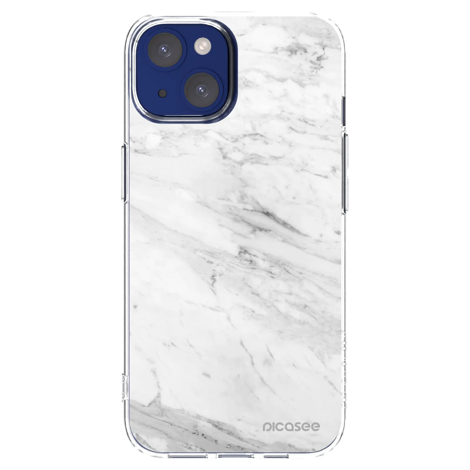 Picasee husă transparentă din silicon pentru Apple iPhone 14 - White marble