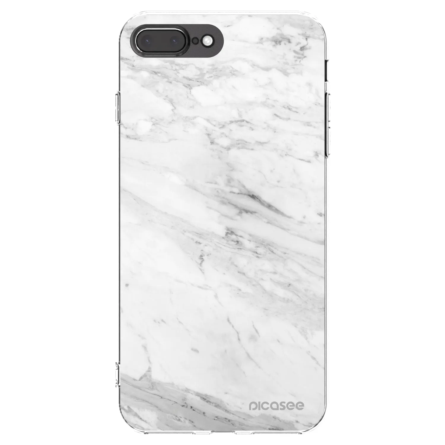 Picasee husă transparentă din silicon pentru Apple iPhone 8 Plus - White marble