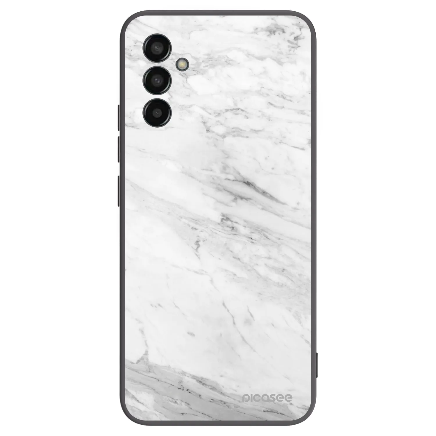 Picasee husă neagră din silicon pentru Samsung Galaxy M13 M135F - White marble