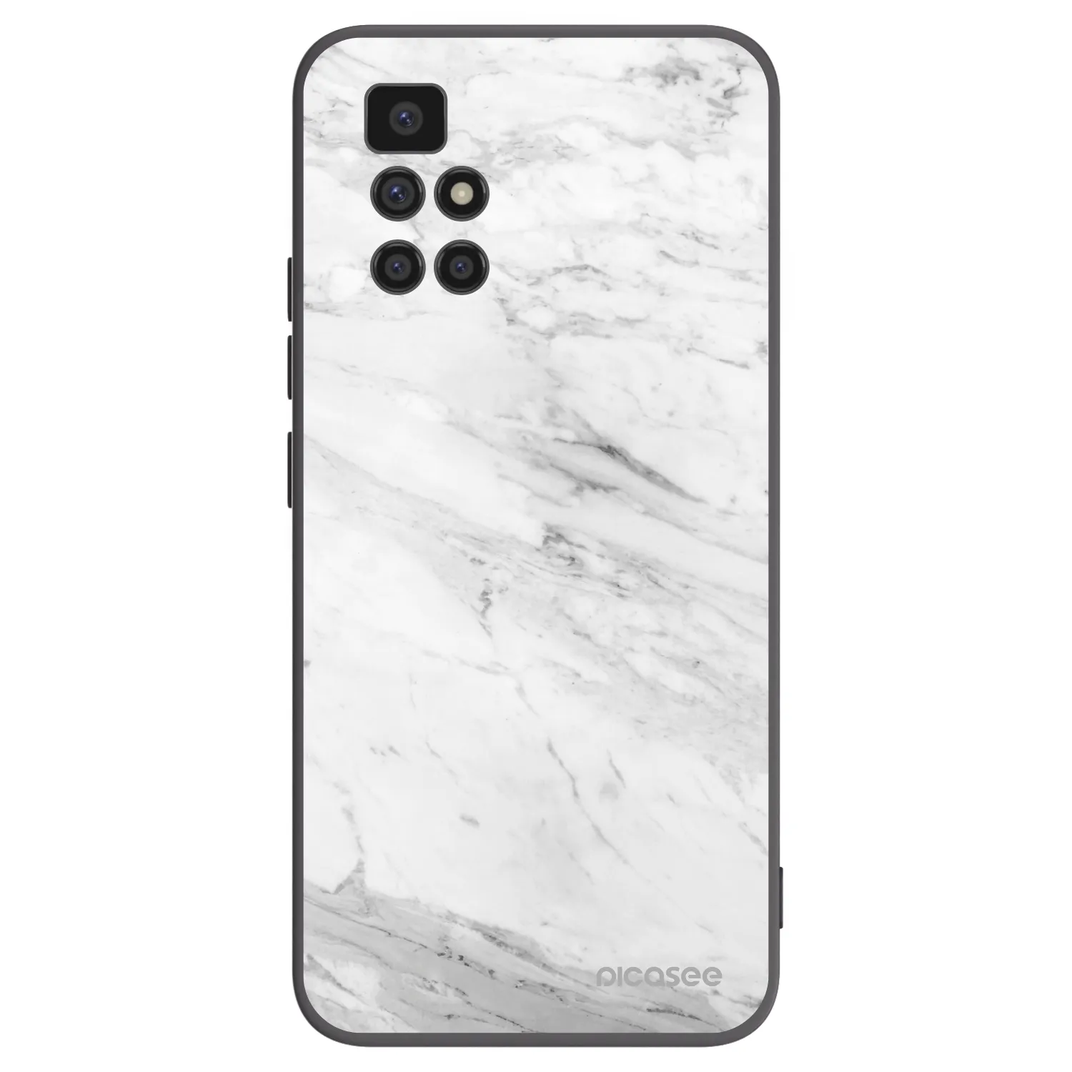 Picasee husă neagră din silicon pentru Xiaomi Redmi 10 (2022) - White marble