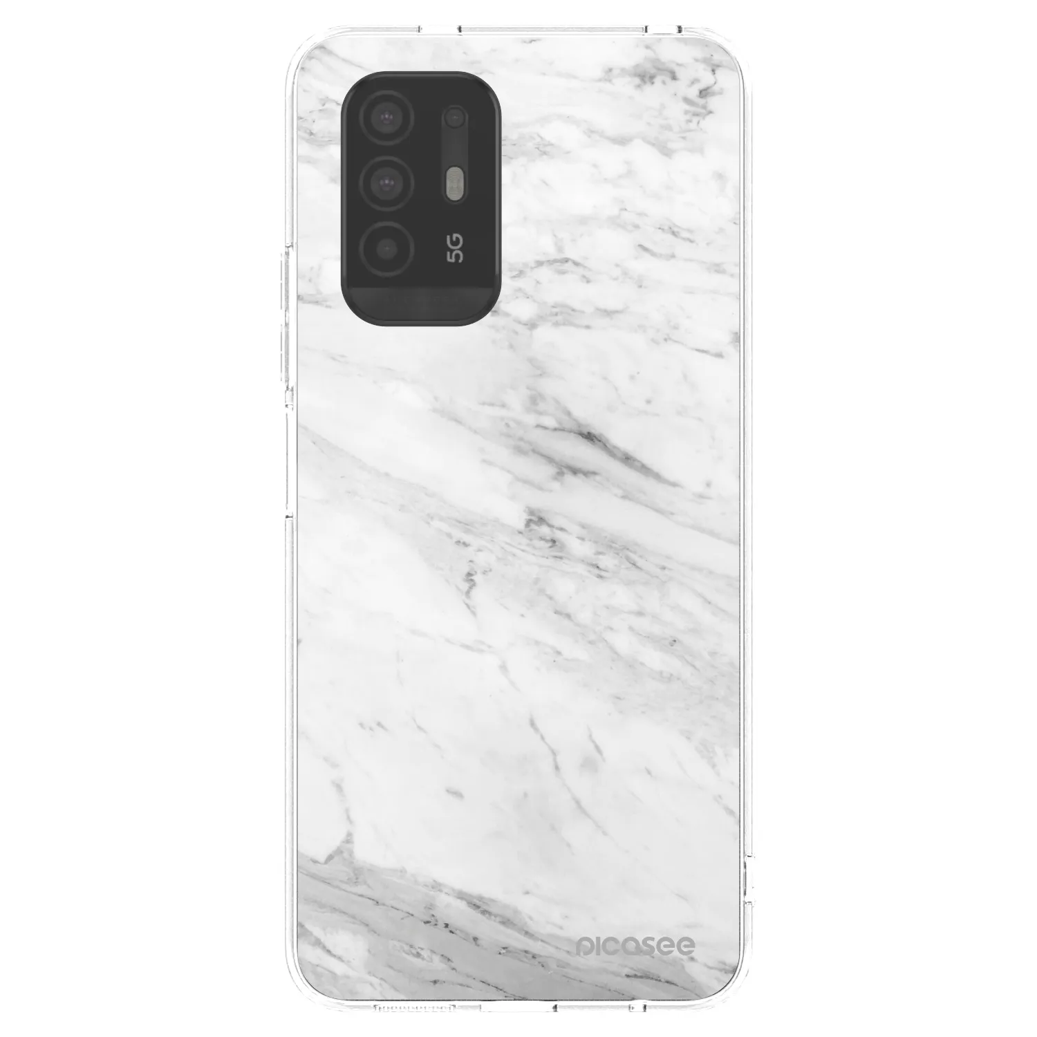 Picasee husă transparentă din silicon pentru OPPO A94 5G - White marble