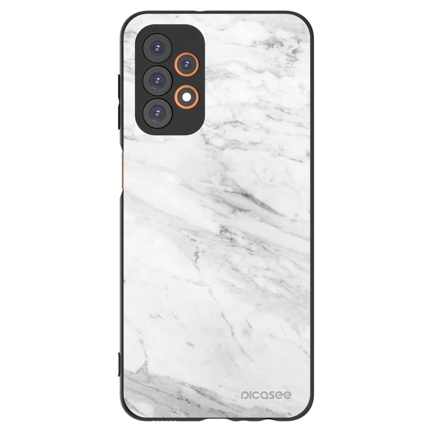 Picasee husă neagră din silicon pentru Samsung Galaxy A23 A235F 4G - White marble