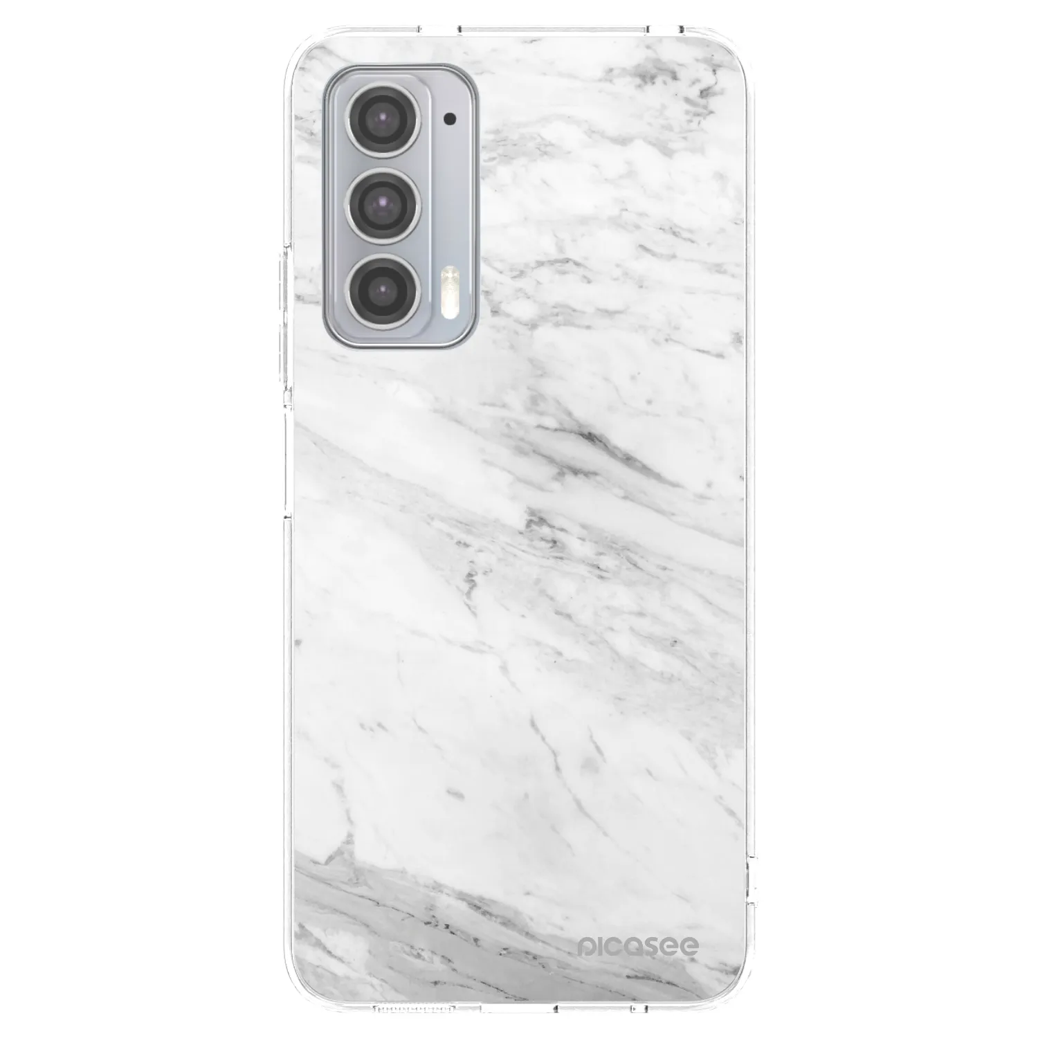 Picasee husă transparentă din silicon pentru Motorola Edge 20 - White marble