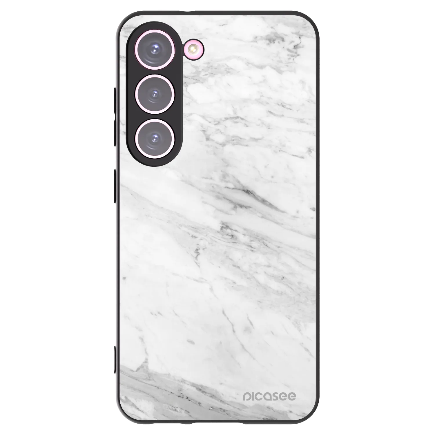 Picasee husă neagră din silicon pentru Samsung Galaxy S23 5G - White marble
