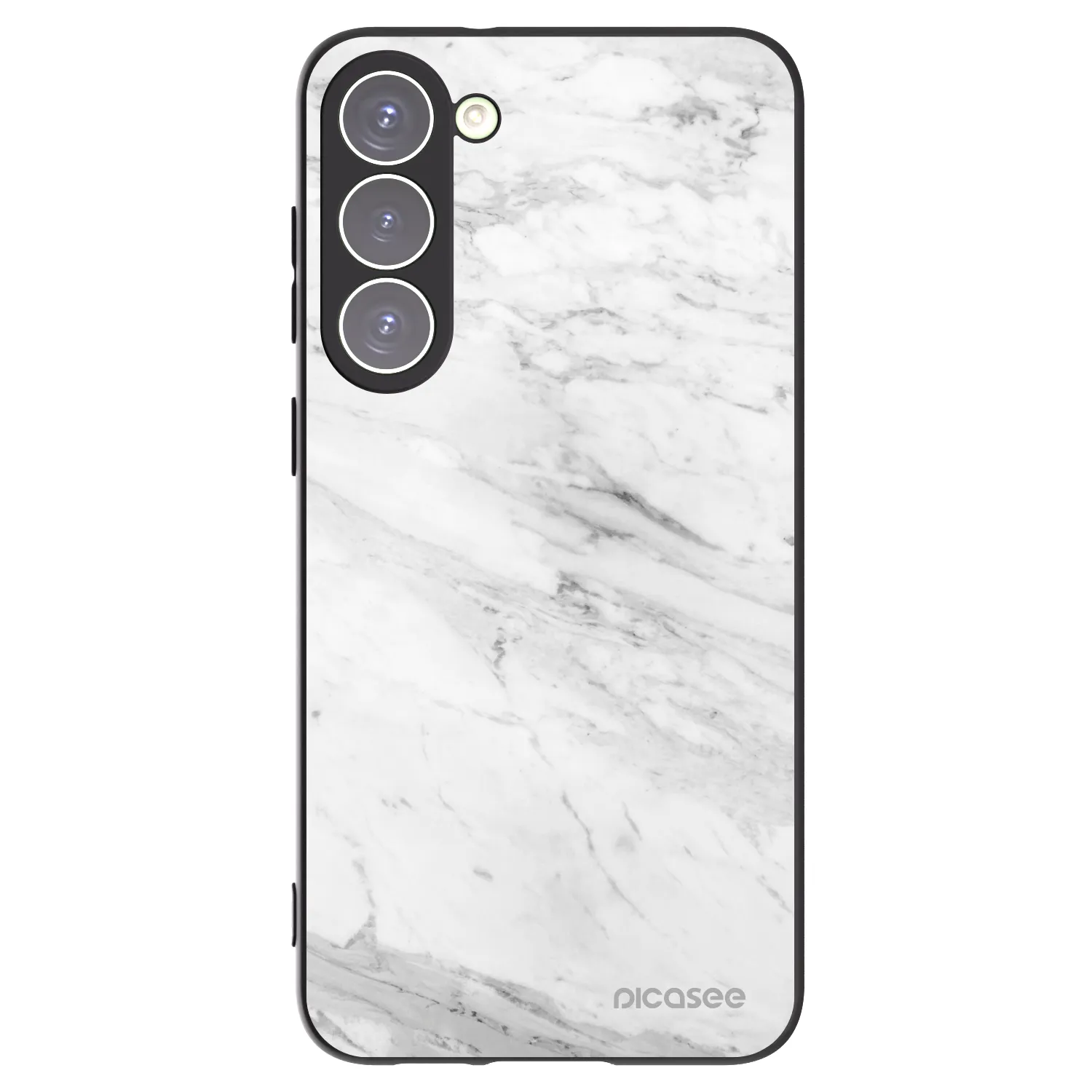Picasee husă neagră din silicon pentru Samsung Galaxy S23+ 5G - White marble