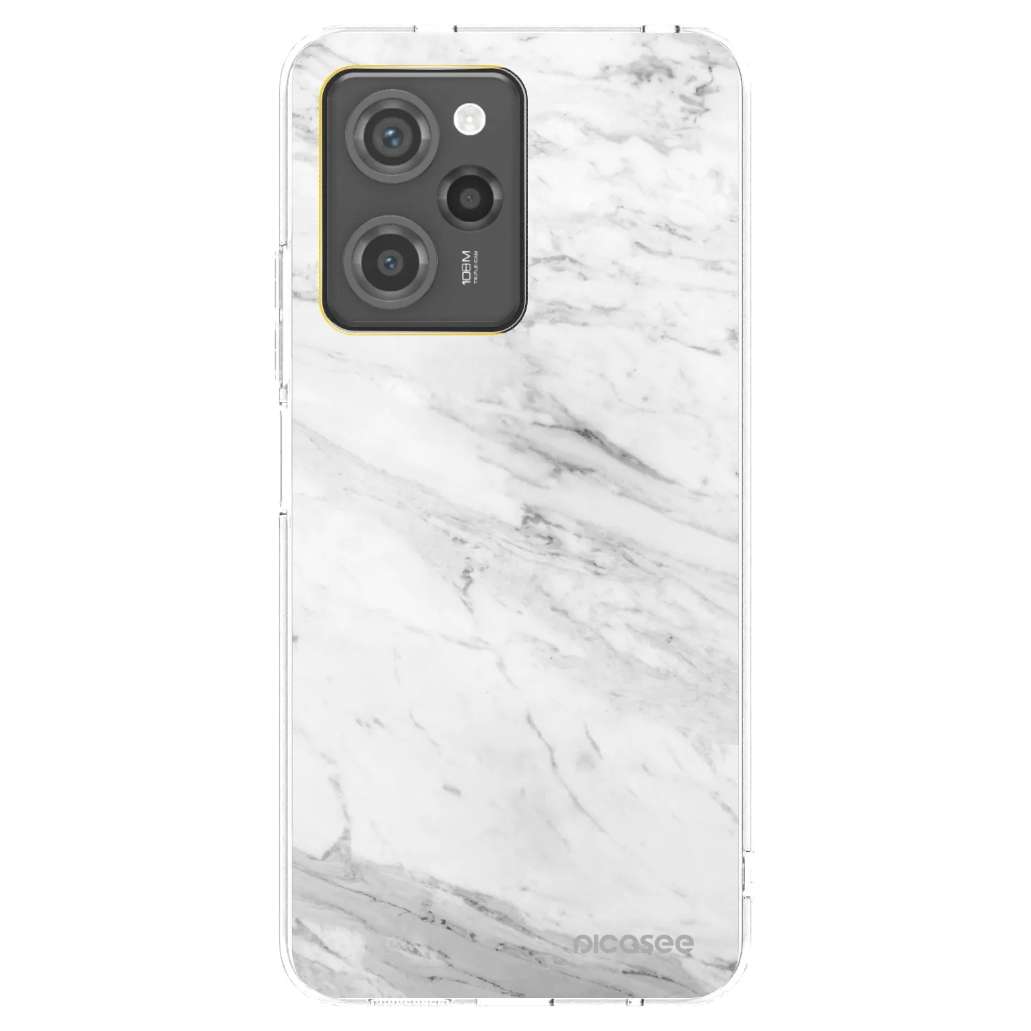 Picasee husă neagră din silicon pentru Xiaomi Poco X5 Pro - White marble