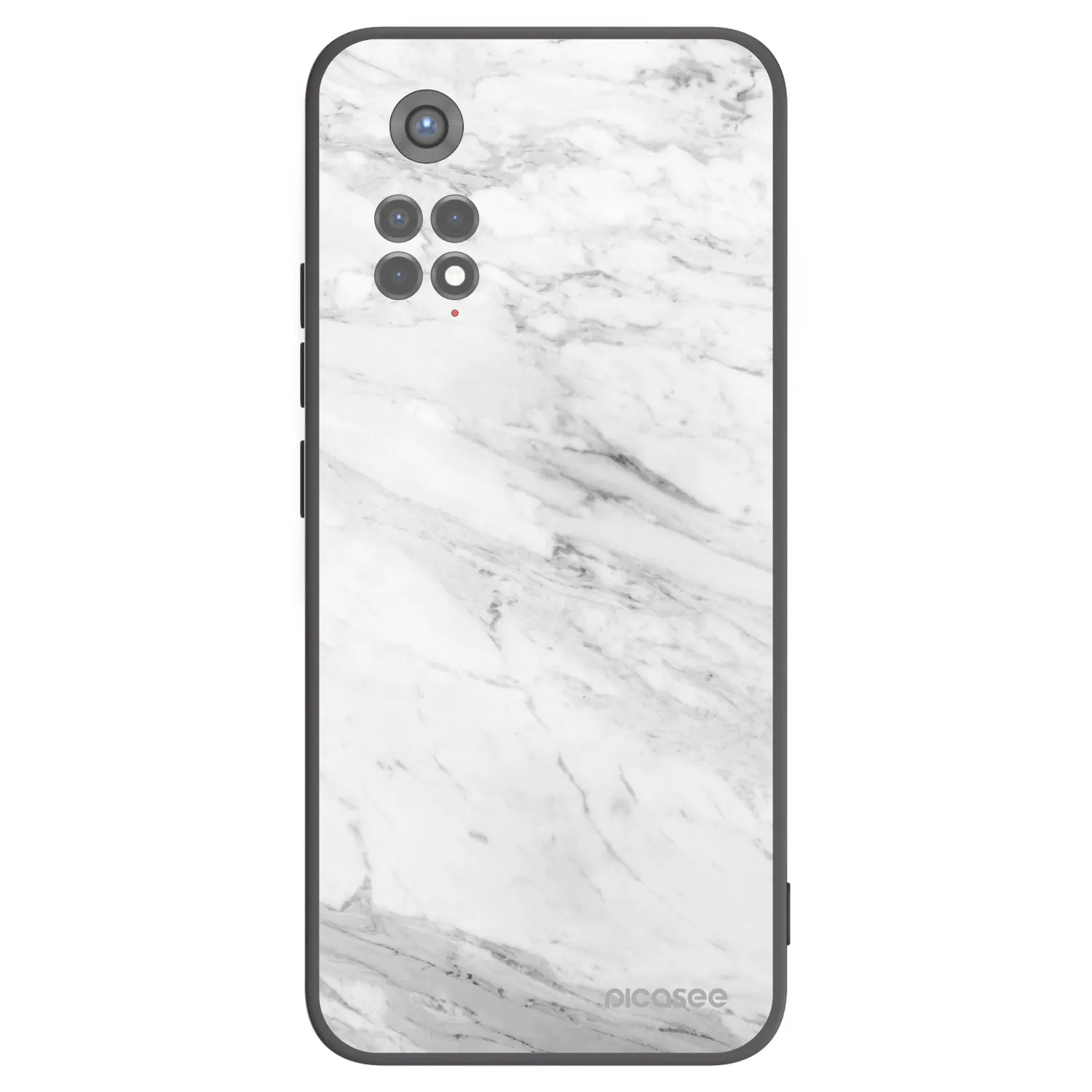 Picasee husă neagră din silicon pentru Xiaomi Redmi Note 11S 5G - White marble