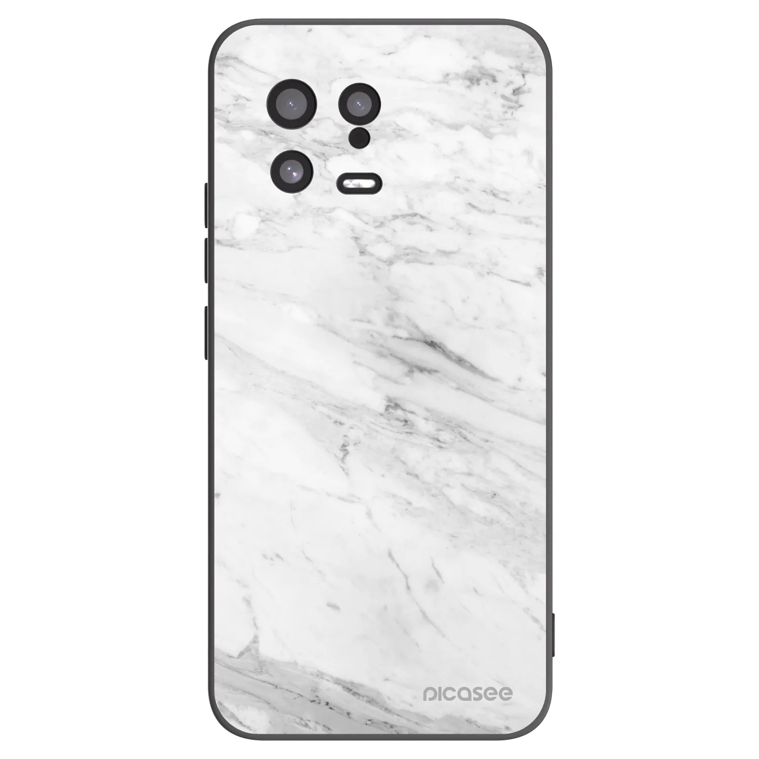 Picasee husă neagră din silicon pentru Xiaomi 13 - White marble