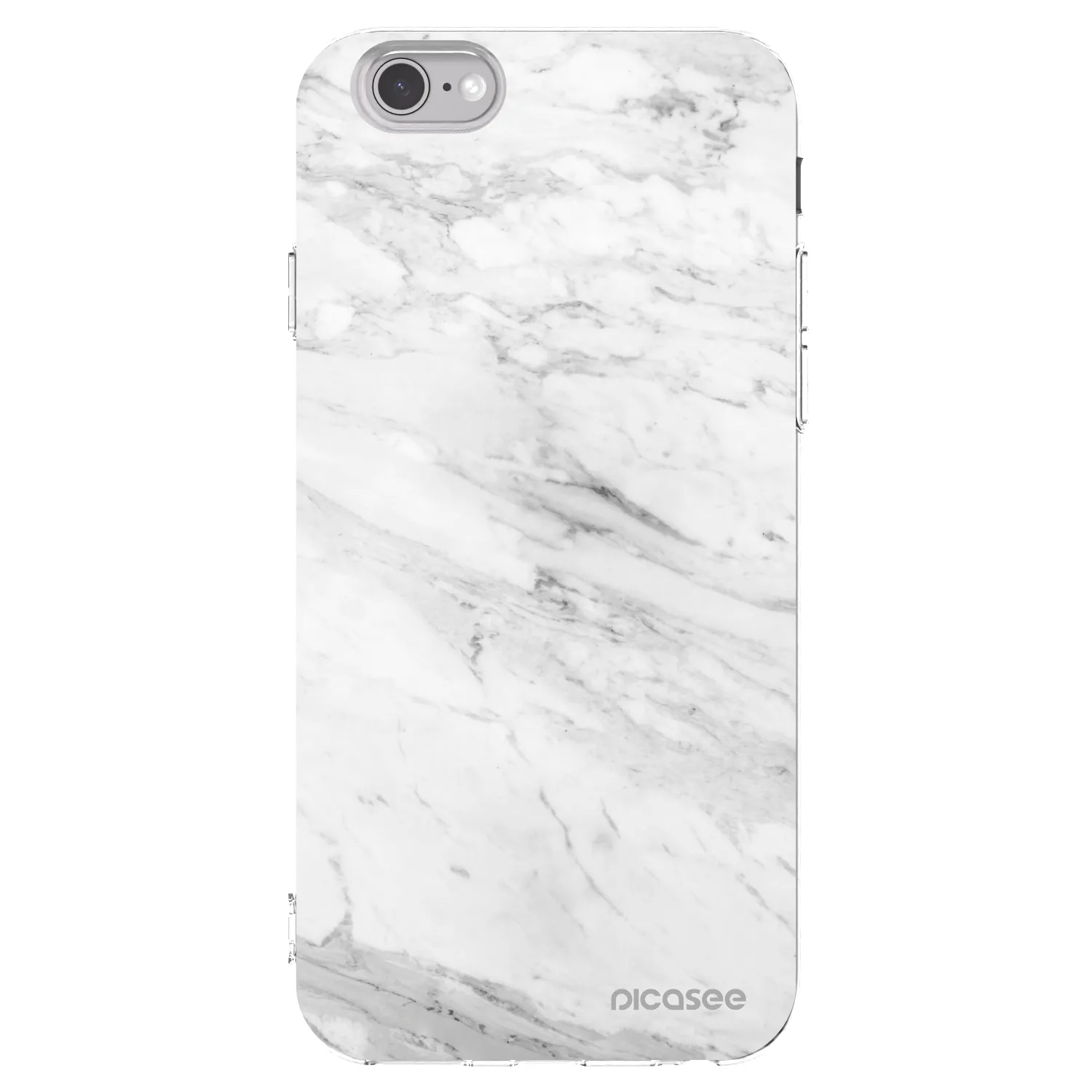 Picasee husă transparentă din silicon pentru Apple iPhone 6/6S - White marble