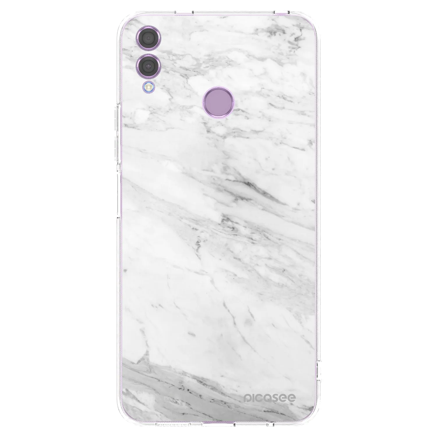 Picasee husă transparentă din silicon pentru Honor 8X - White marble