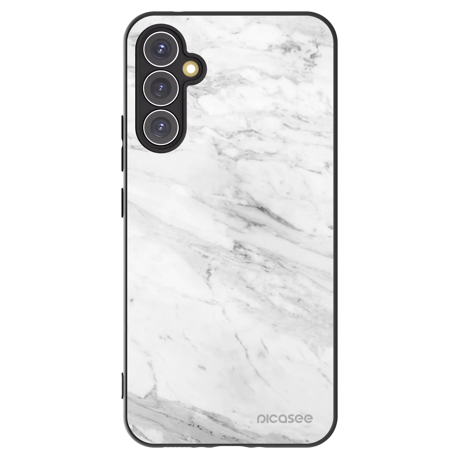 Picasee husă neagră din silicon pentru Samsung Galaxy A34 5G A346B - White marble