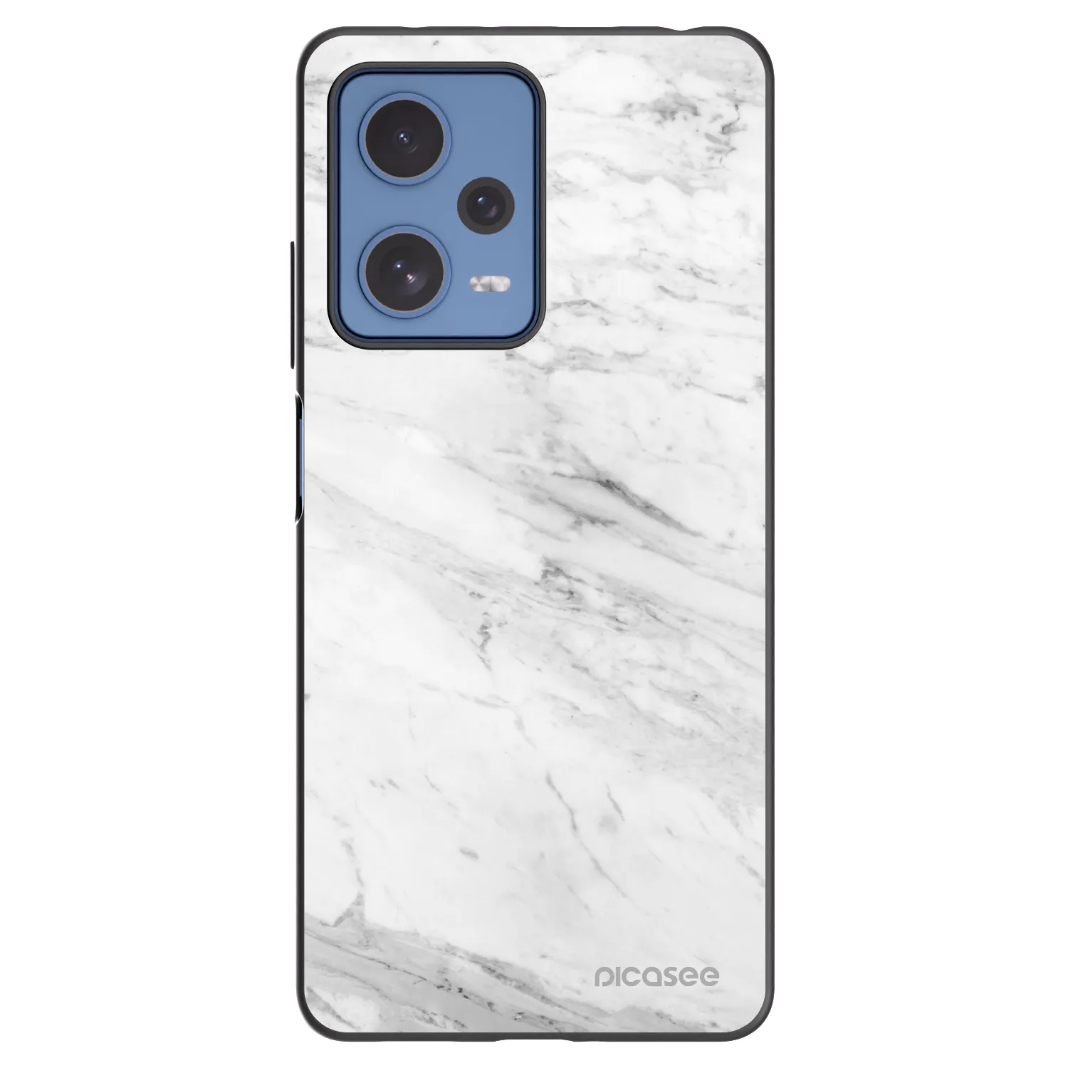Picasee husă neagră din silicon pentru Xiaomi Redmi Note 12 Pro 5G - White marble