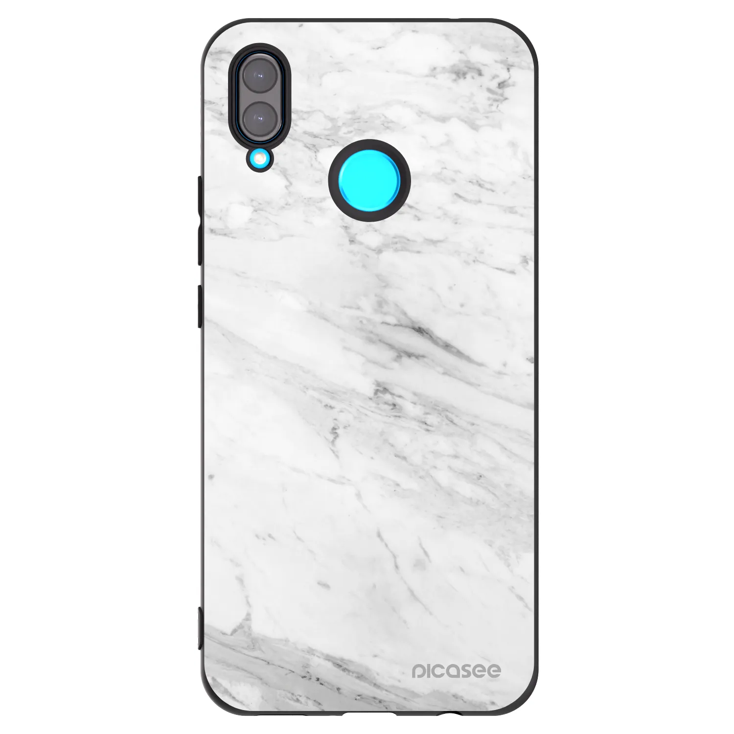 Picasee husă neagră din silicon pentru Huawei Nova 3i - White marble