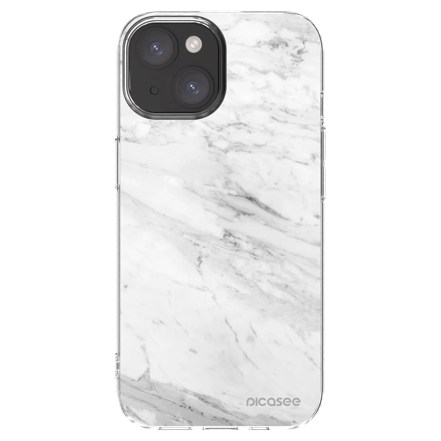 Picasee husă transparentă din silicon pentru Apple iPhone 15 - White marble
