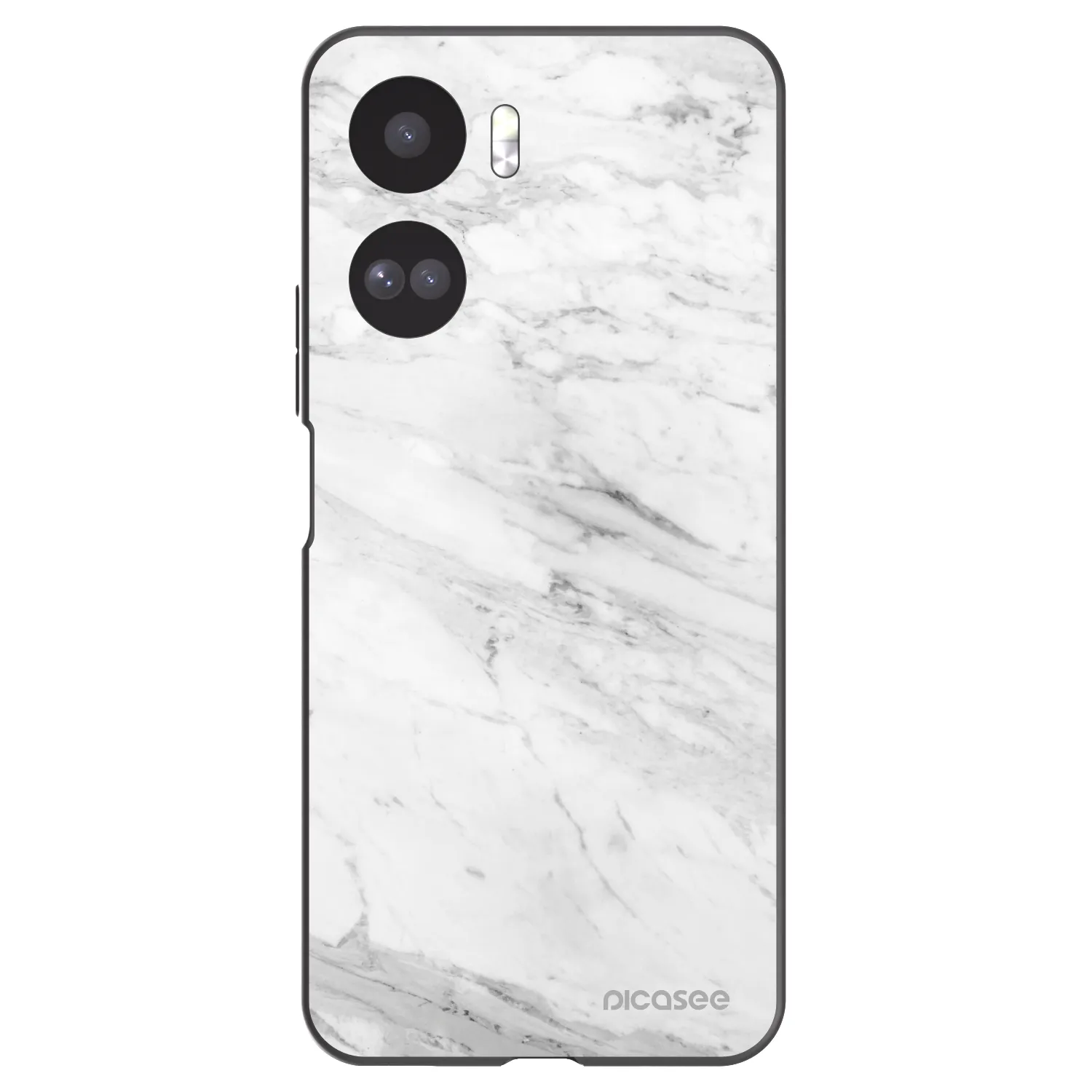 Picasee husă neagră din silicon pentru Honor 90 Lite 5G - White marble