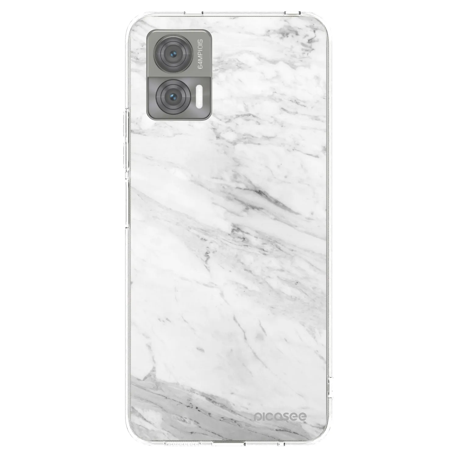 Picasee husă transparentă din silicon pentru Motorola Edge 30 Neo - White marble
