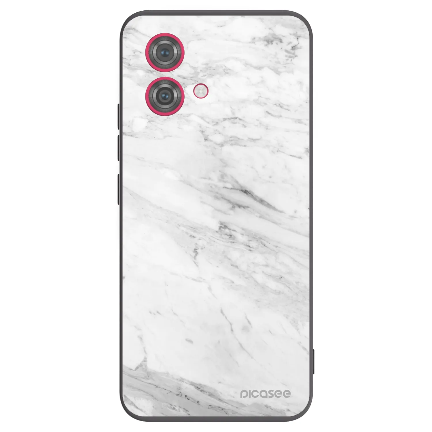 Picasee husă neagră din silicon pentru Motorola Moto G84 5G - White marble