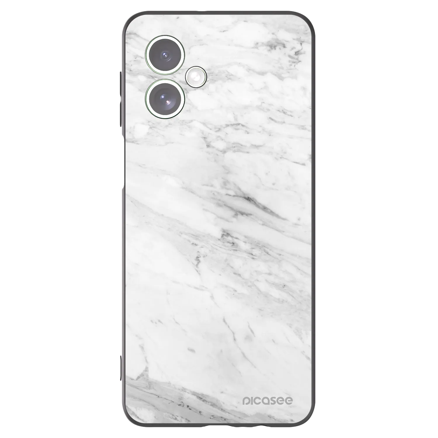 Picasee husă neagră din silicon pentru Motorola Moto G54 5G - White marble