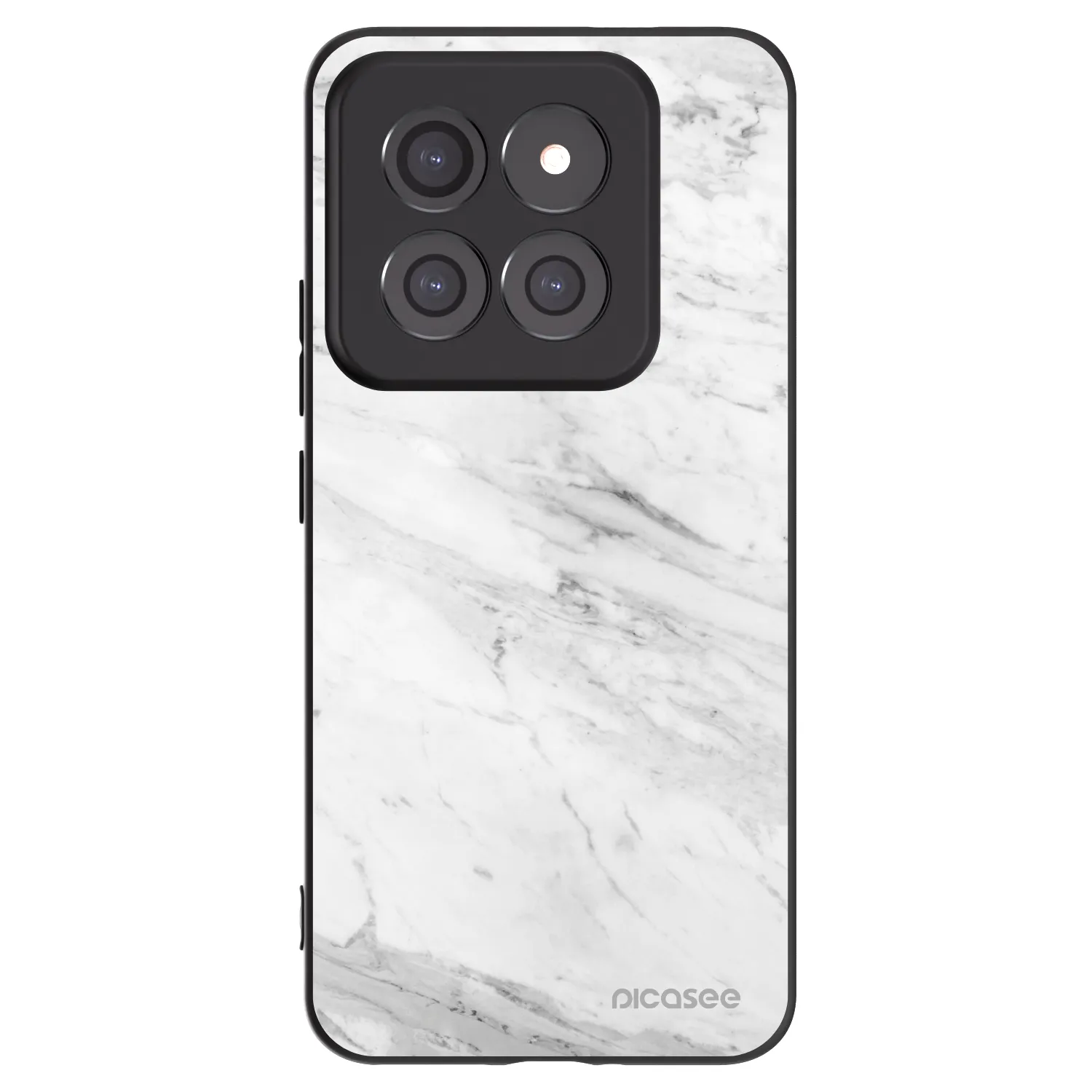 Picasee husă neagră din silicon pentru Xiaomi 14 Pro - White marble