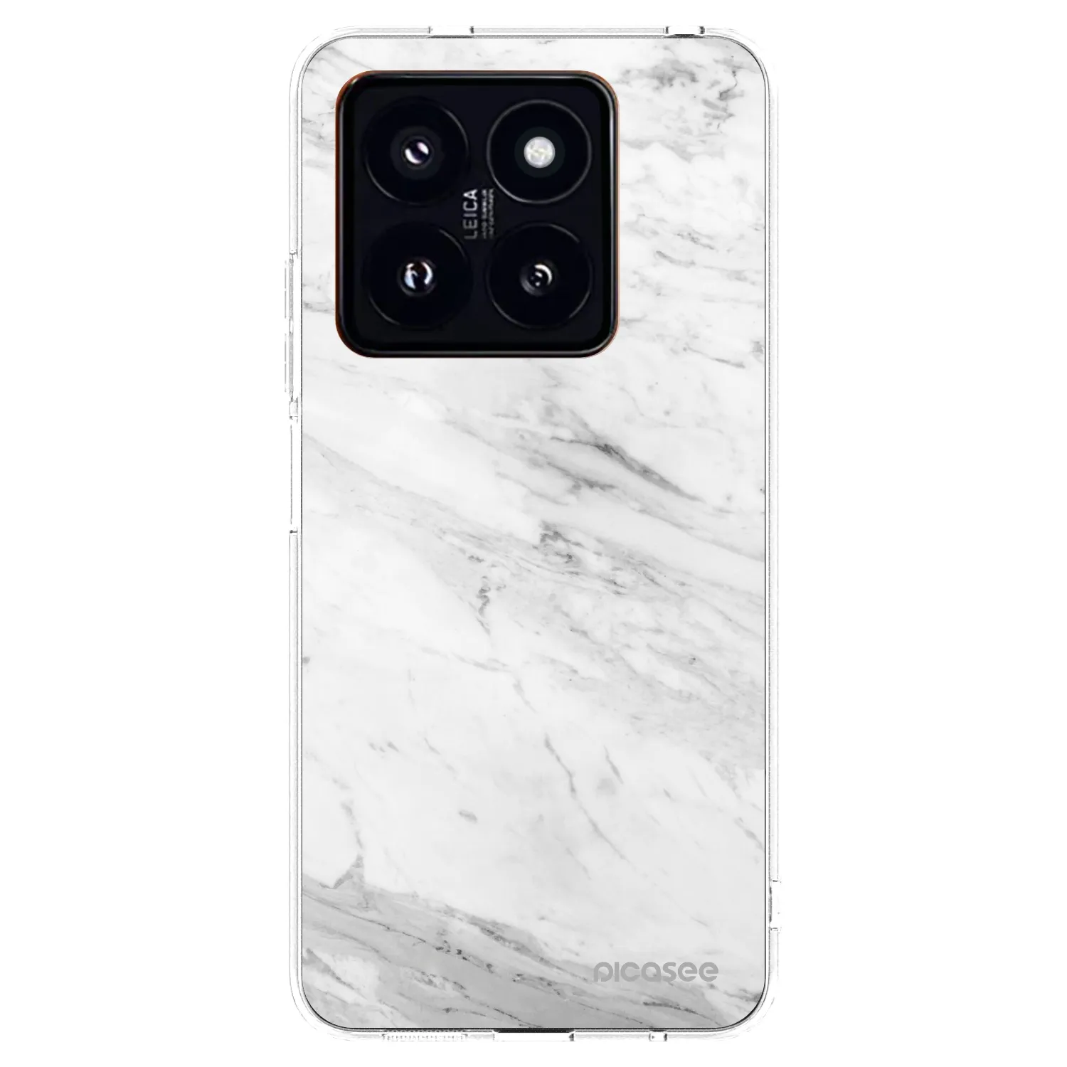 Picasee husă transparentă din silicon pentru Xiaomi 14 Pro - White marble