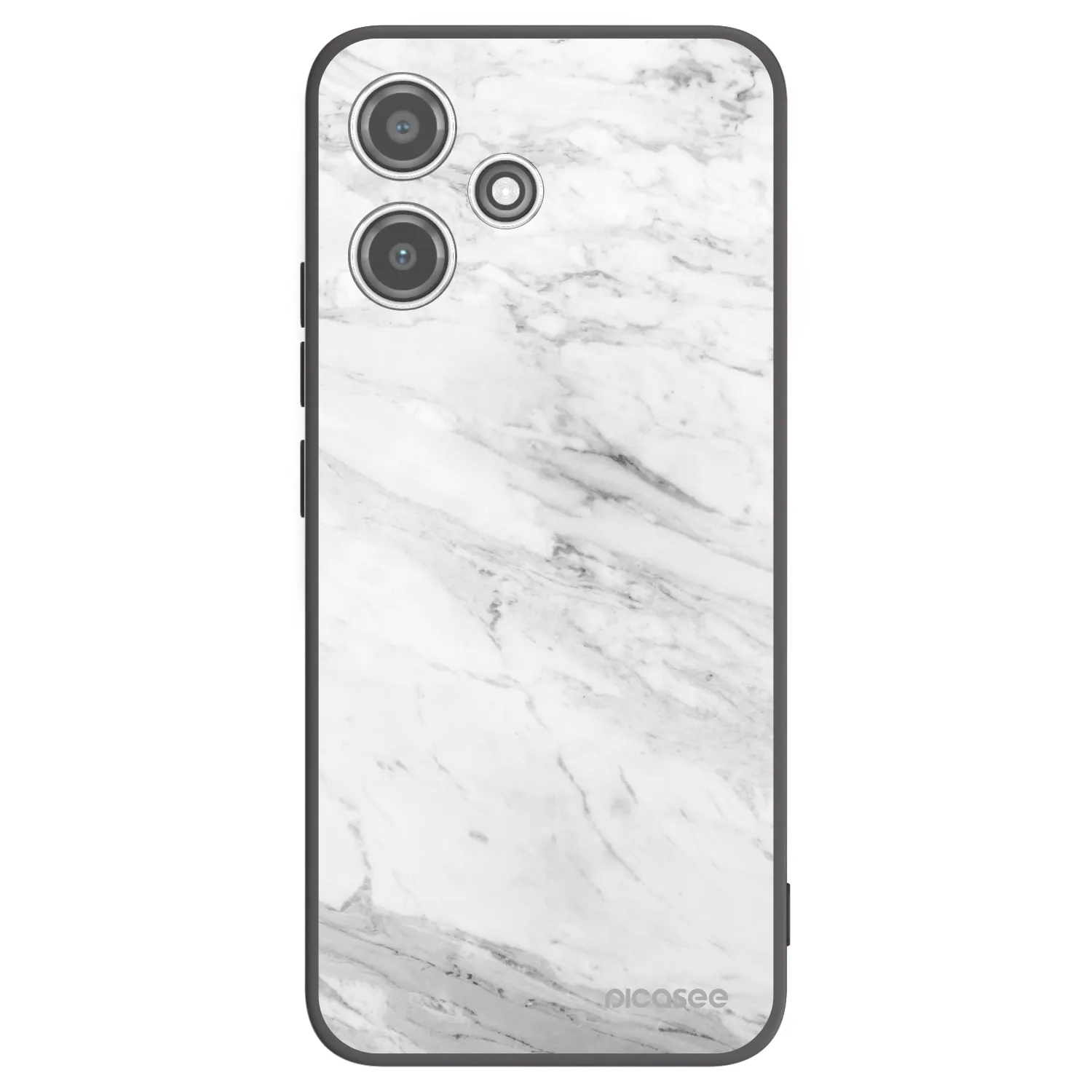 Picasee husă neagră din silicon pentru Xiaomi Redmi 12 5G - White marble
