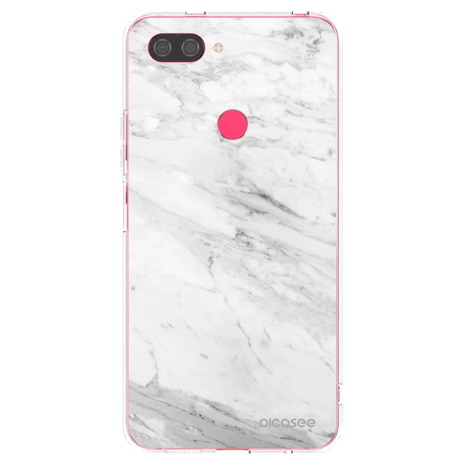 Picasee husă transparentă din silicon pentru Xiaomi Mi 8 Lite - White marble