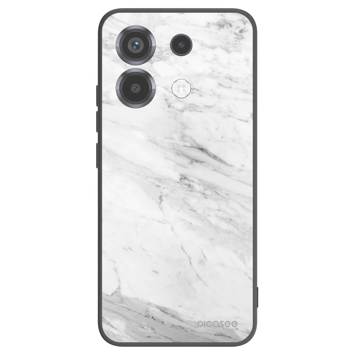 Picasee husă neagră din silicon pentru Xiaomi Poco X6 - White marble