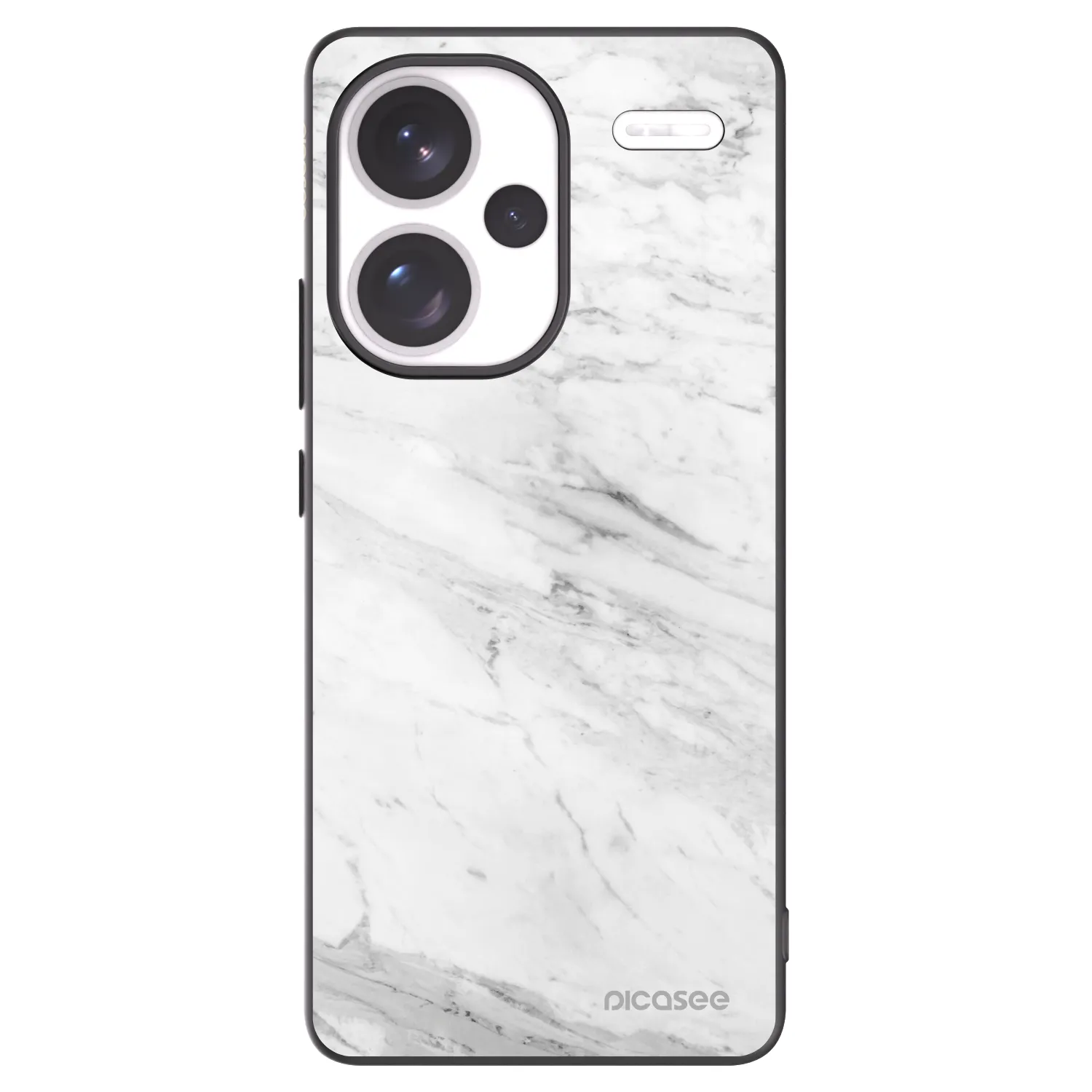 Picasee husă neagră din silicon pentru Xiaomi Redmi Note 13 Pro+ 5G - White marble