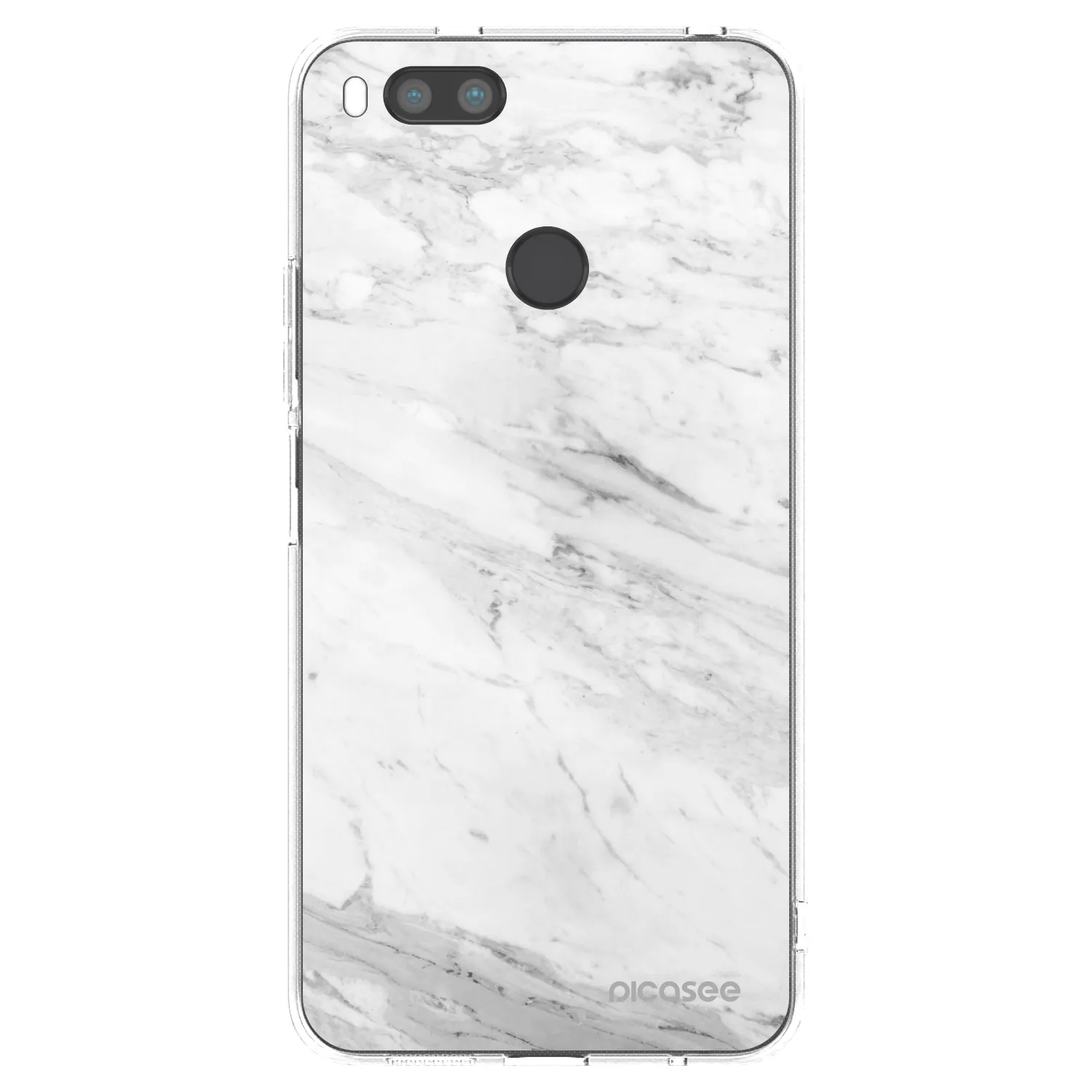 Picasee husă transparentă din silicon pentru Xiaomi Mi A1 Global - White marble