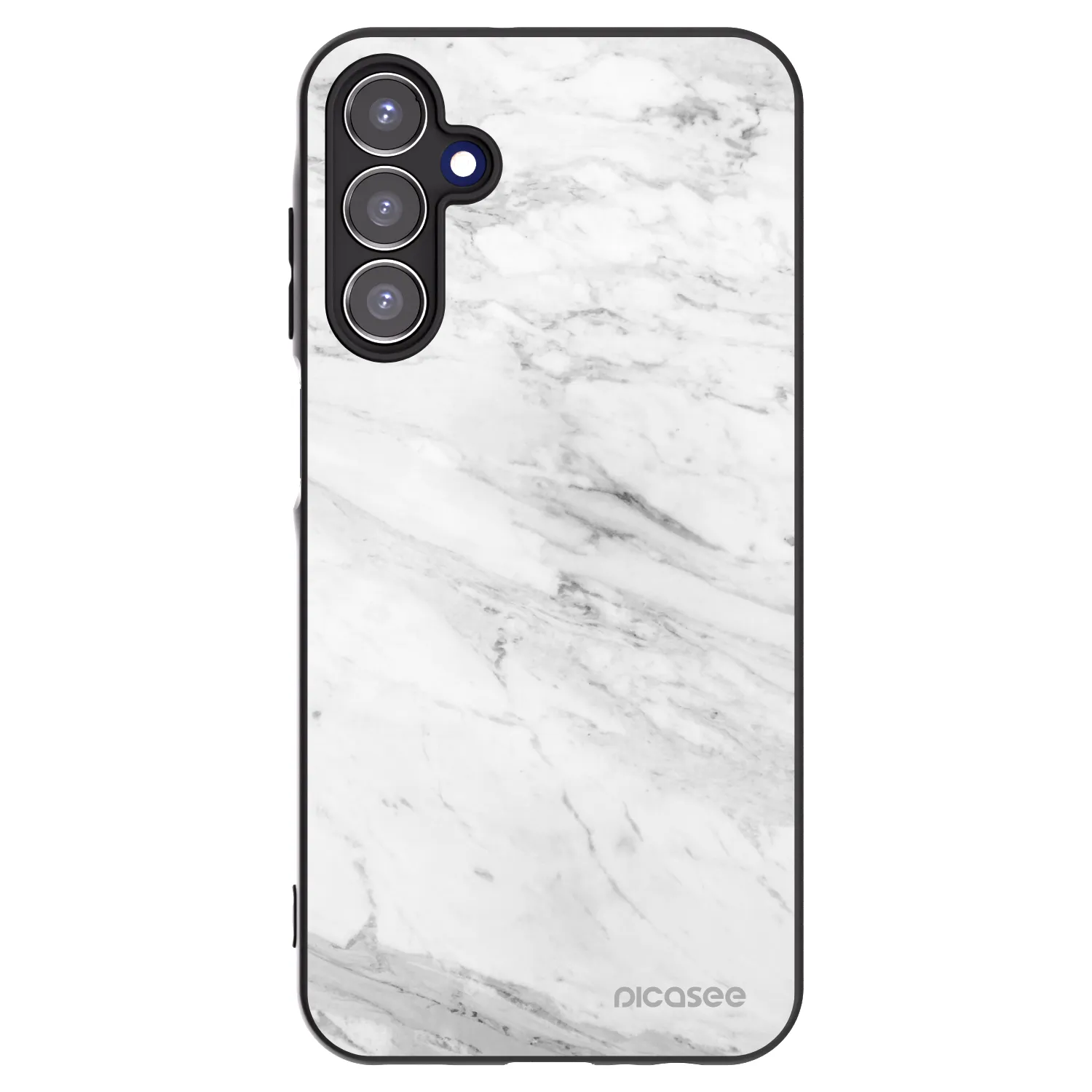 Picasee husă neagră din silicon pentru Samsung Galaxy A15 A155F 4G - White marble