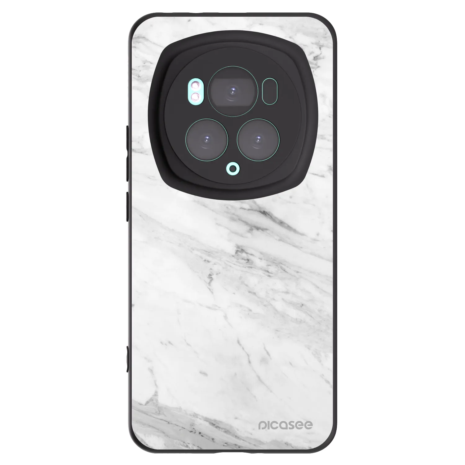 Picasee husă neagră din silicon pentru Honor Magic6 Pro - White marble