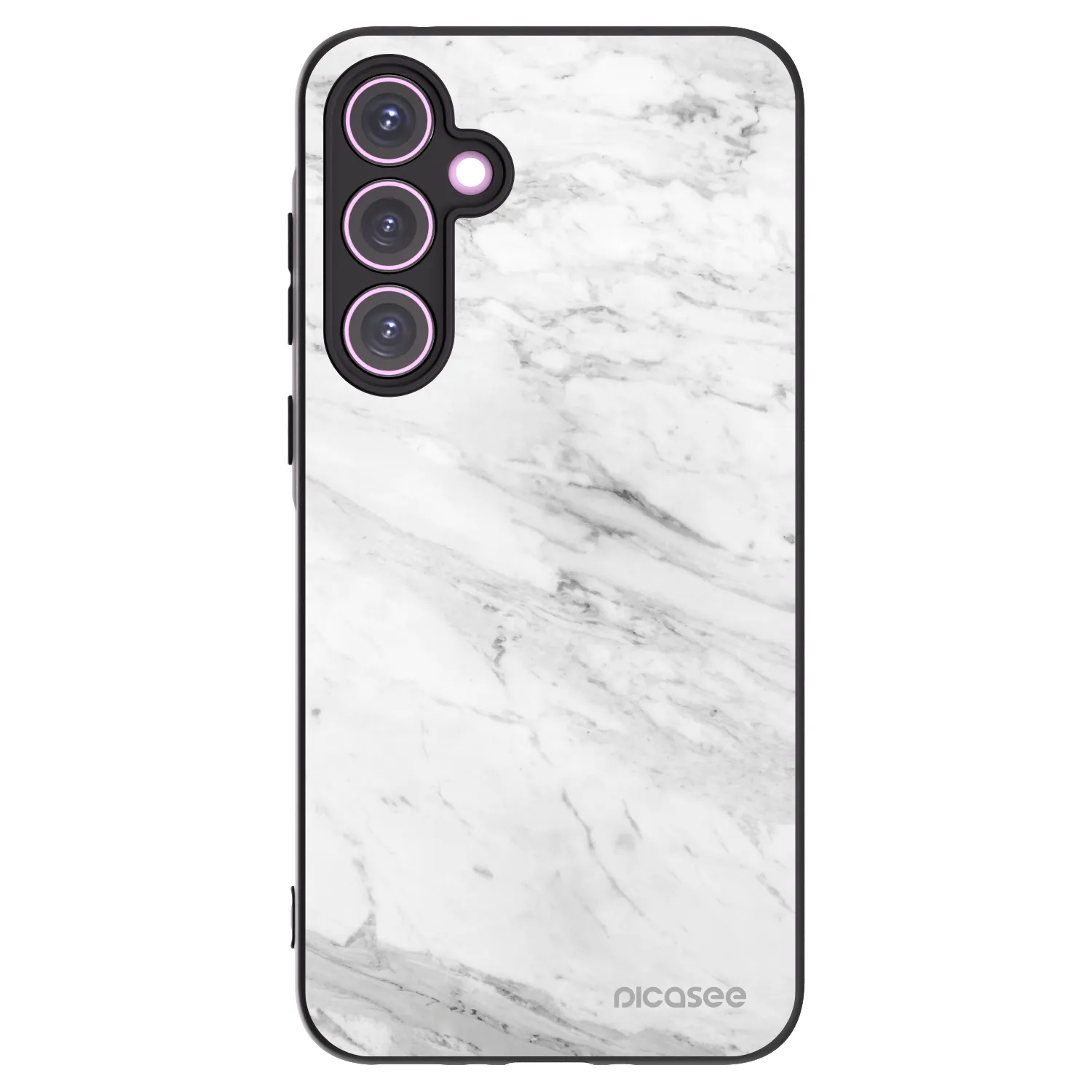 Picasee husă neagră din silicon pentru Samsung Galaxy A35 5G A356B - White marble