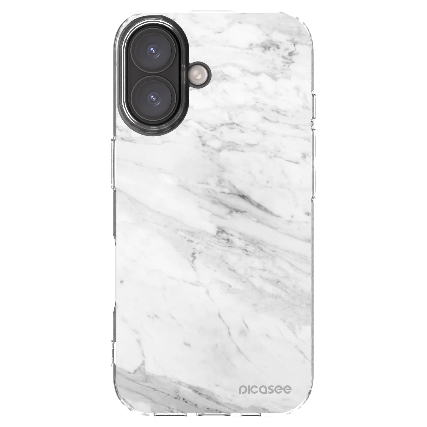 Picasee husă transparentă din silicon pentru Apple iPhone 16 - White marble