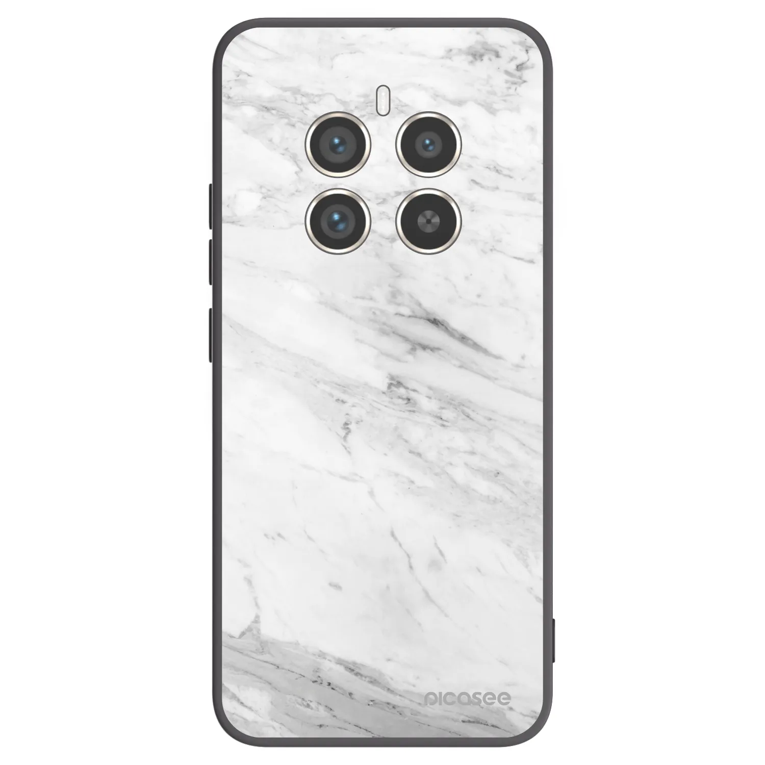 Picasee husă neagră din silicon pentru Realme 12 Pro 5G - White marble