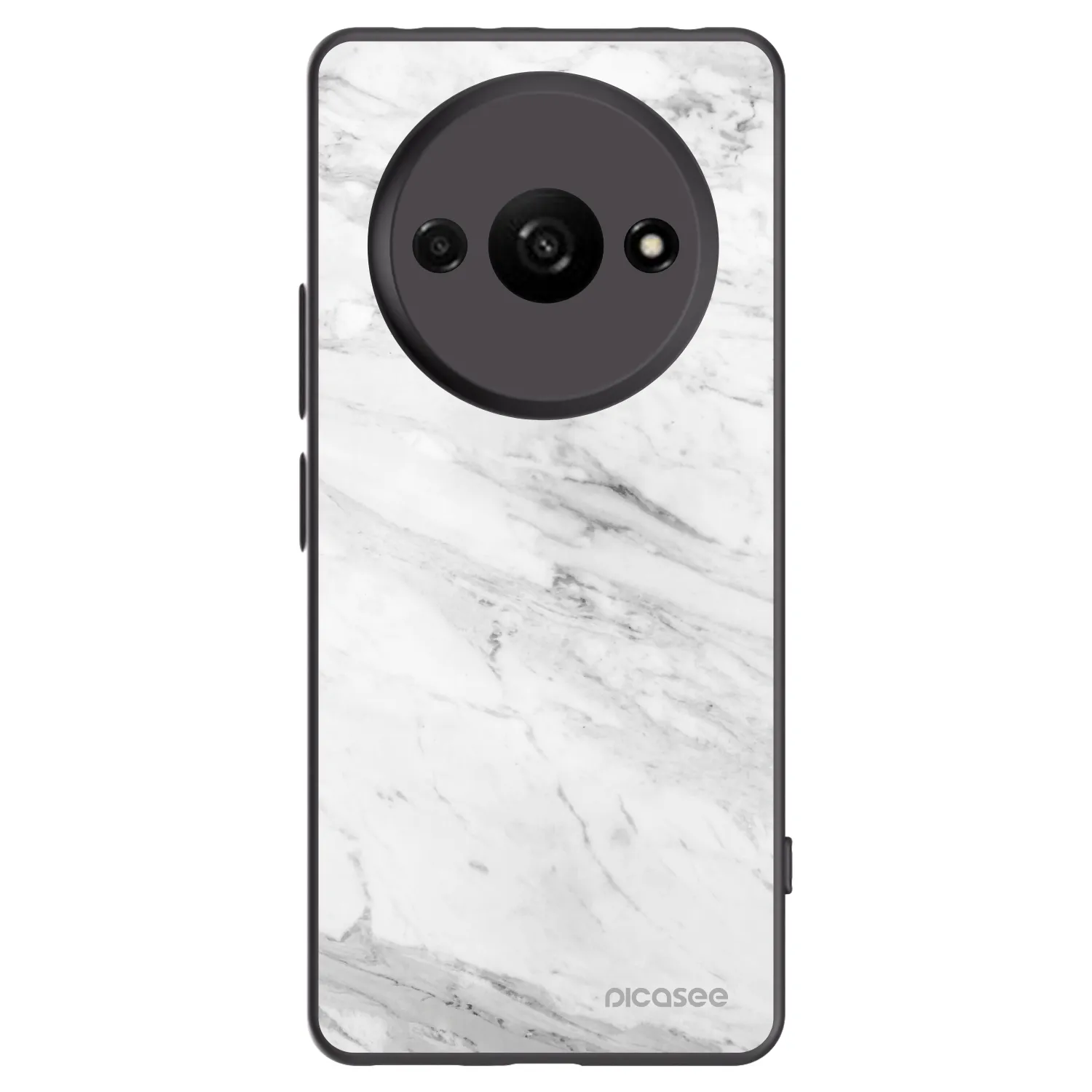 Picasee husă neagră din silicon pentru Xiaomi Redmi A3 - White marble