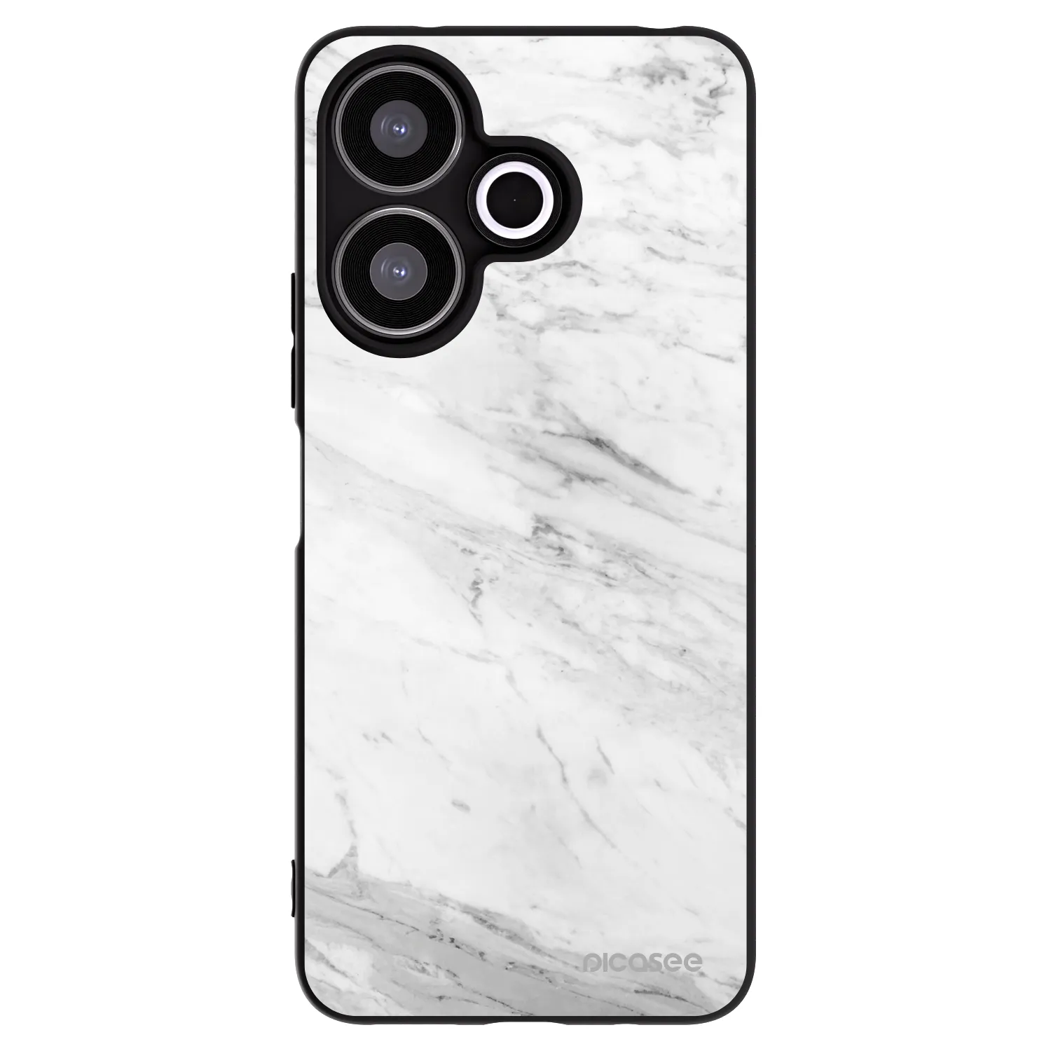Picasee husă neagră din silicon pentru Xiaomi Redmi 13 4G - White marble