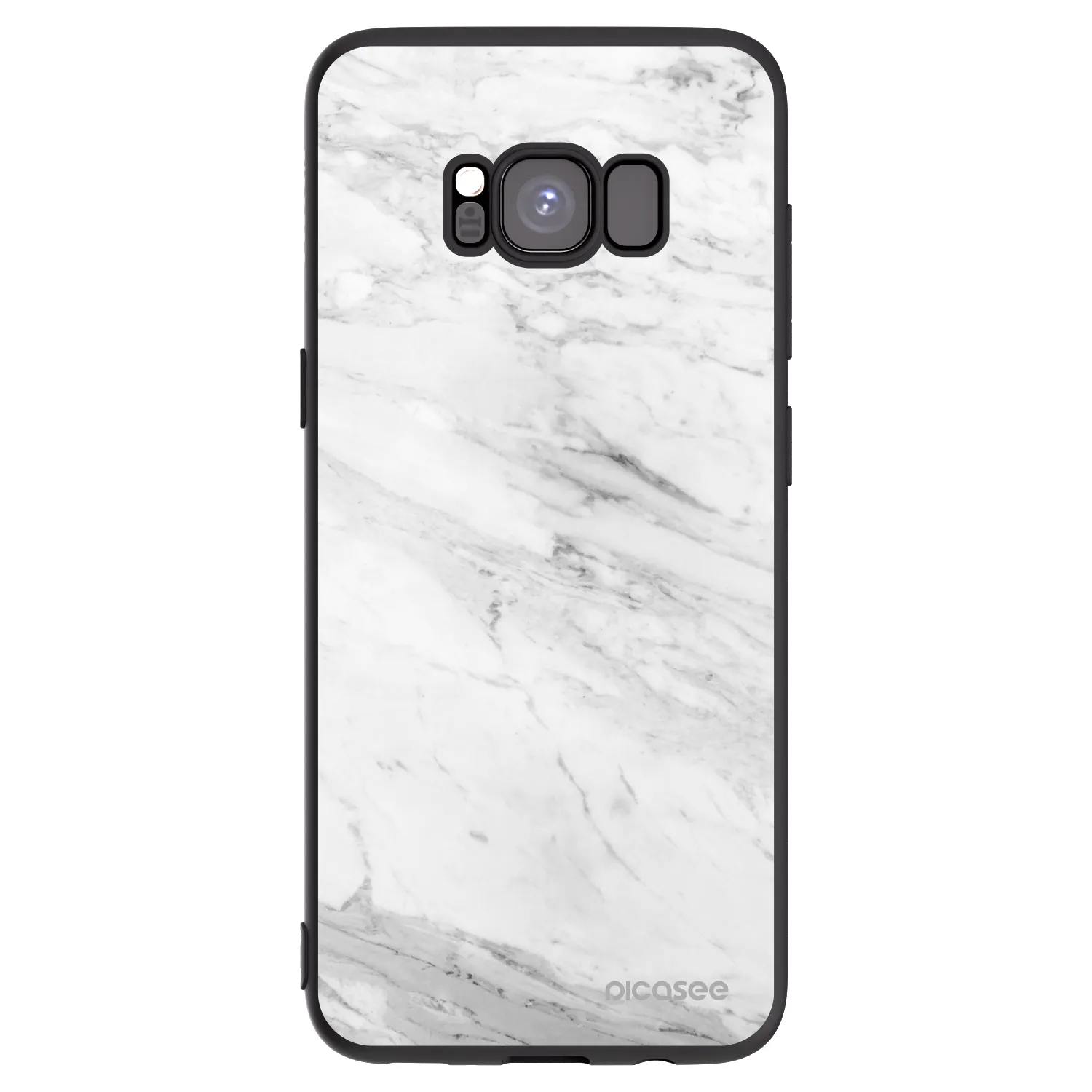 Picasee husă neagră din silicon pentru Samsung Galaxy S8 G950F - White marble